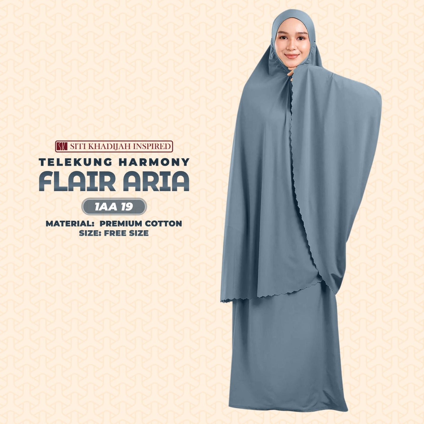 Telekung Siti Khadijah Inspired Harmoni Flair Aria Collection-Free Woven Bag (1AA)