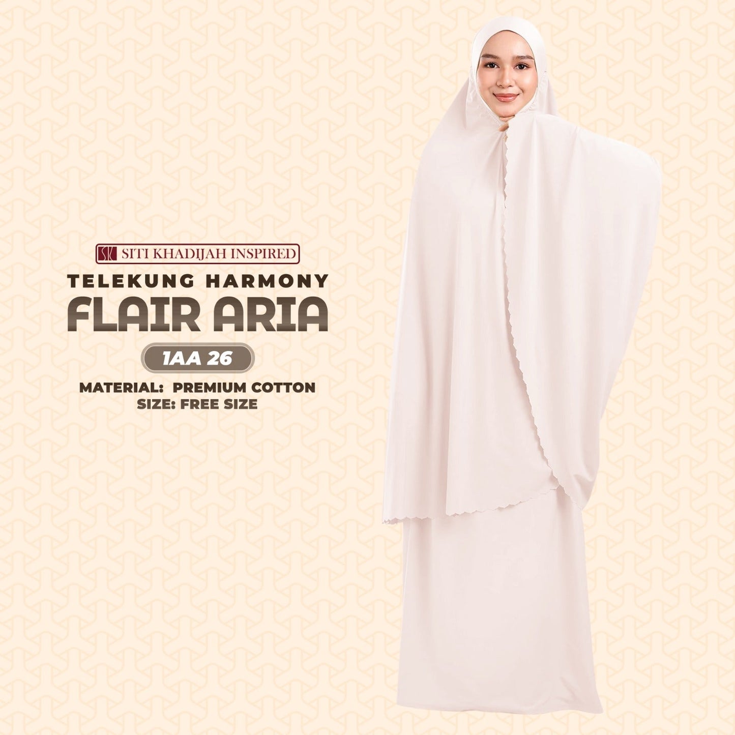 Telekung Siti Khadijah Inspired Harmoni Flair Aria Collection-Free Woven Bag (1AA)
