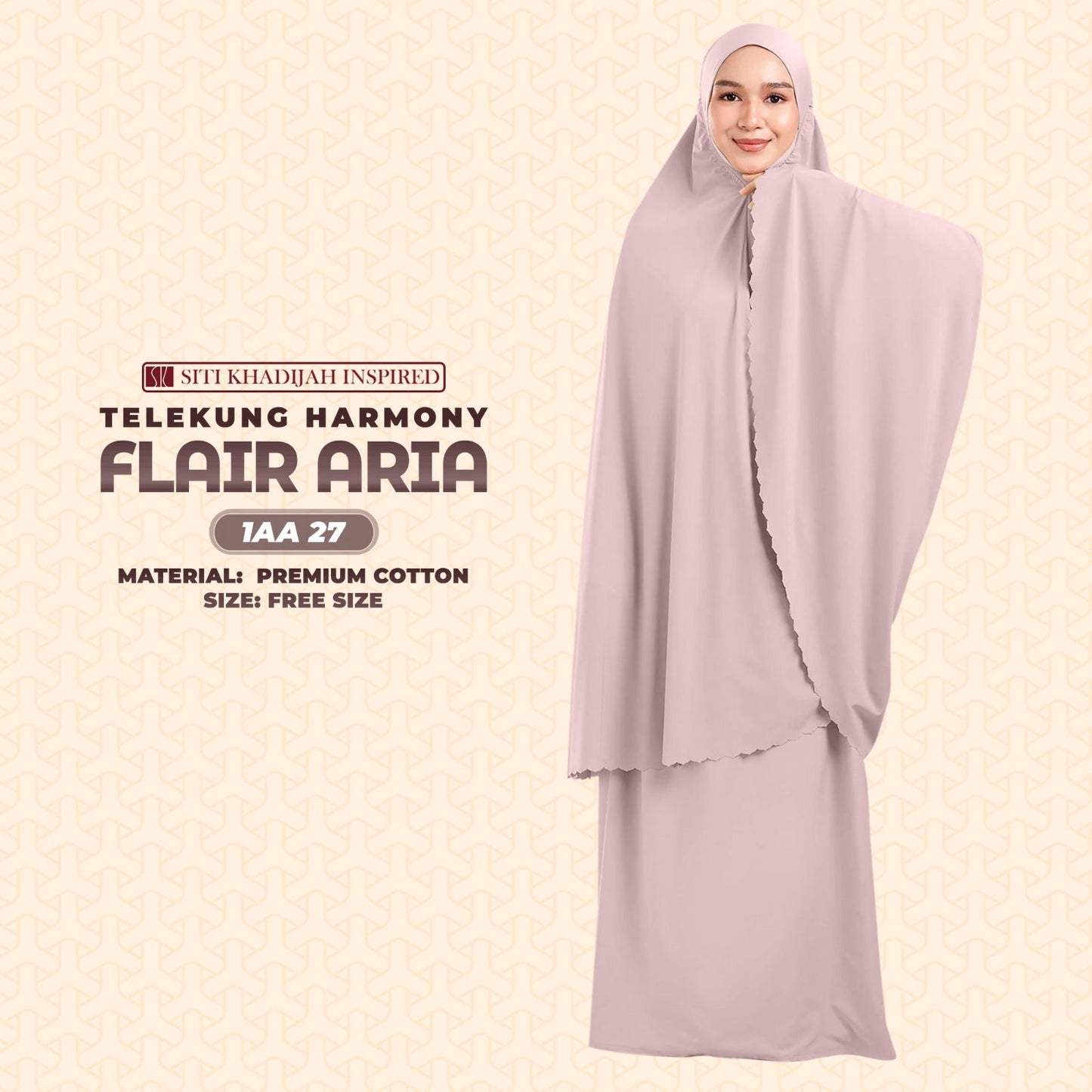Telekung Siti Khadijah Inspired Harmoni Flair Aria Collection-Free Woven Bag (1AA)