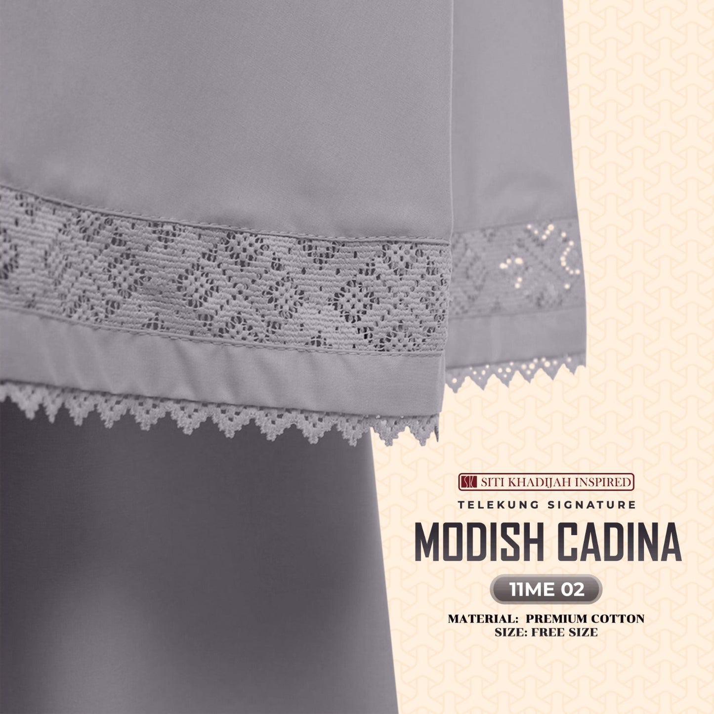 Telekung Siti Khadijah Signature Modish Cadina FREE Woven bag (11ME)