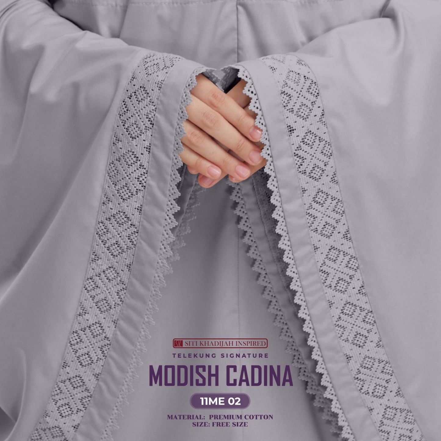 Telekung Siti Khadijah Signature Modish Cadina FREE Woven bag (11ME)