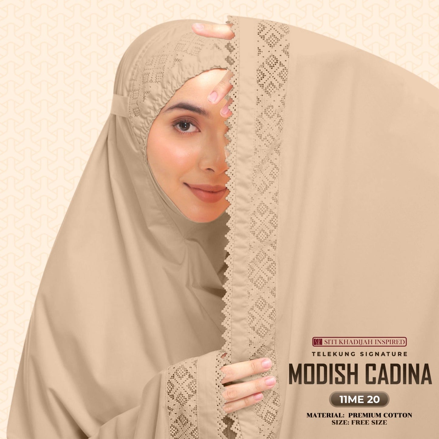 Telekung Siti Khadijah Signature Modish Cadina FREE Woven bag (11ME)