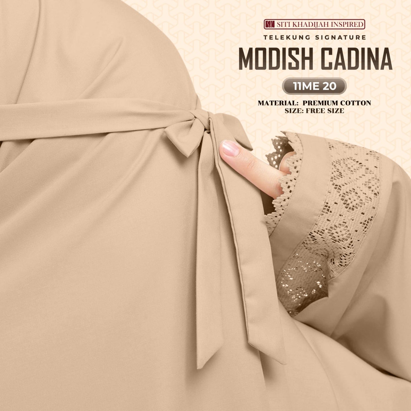 Telekung Siti Khadijah Signature Modish Cadina FREE Woven bag (11ME)