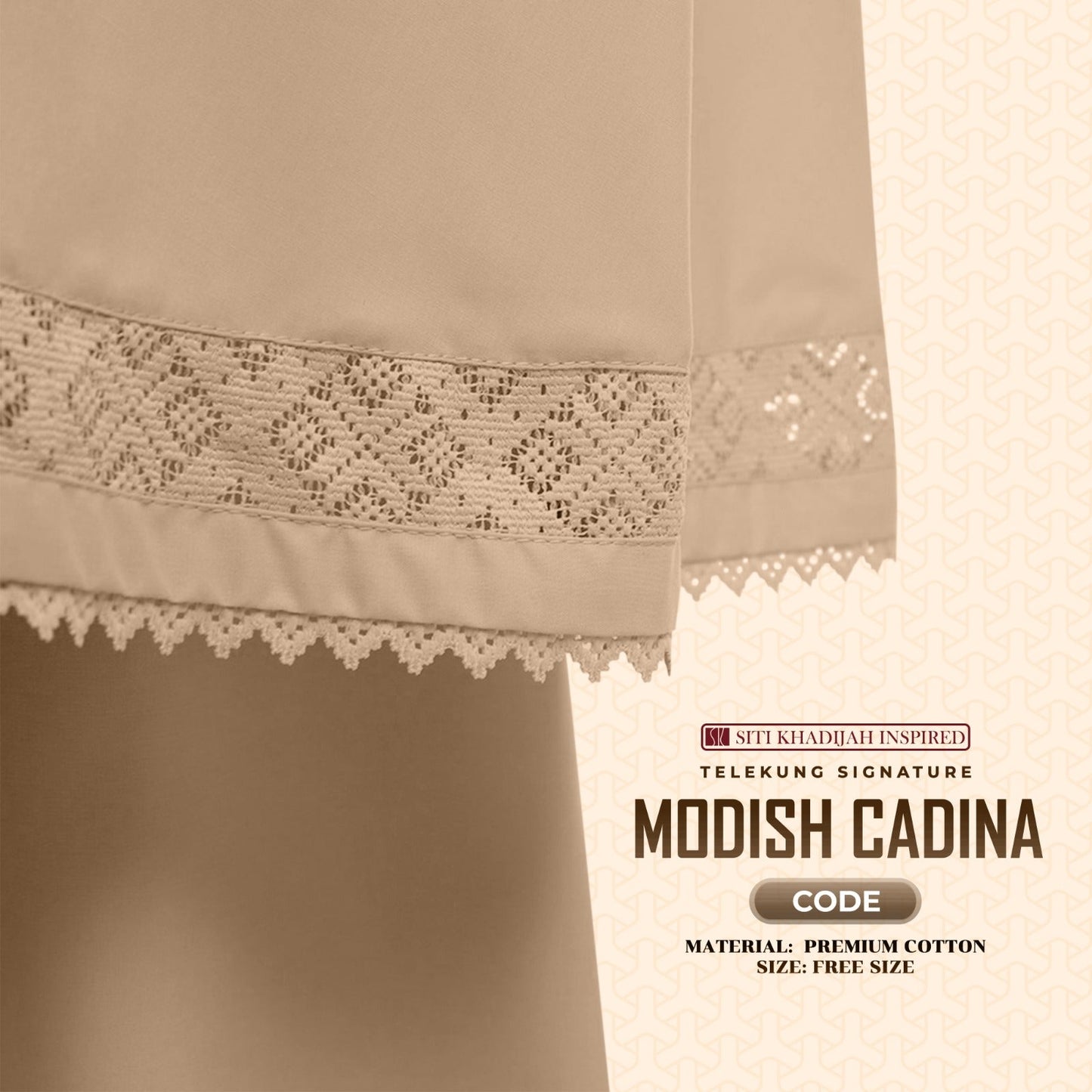 Telekung Siti Khadijah Signature Modish Cadina FREE Woven bag (11ME)