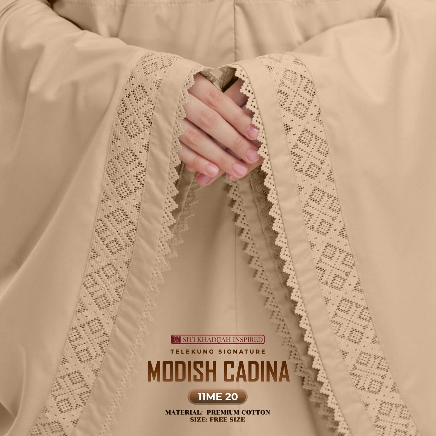 Telekung Siti Khadijah Signature Modish Cadina FREE Woven bag (11ME)
