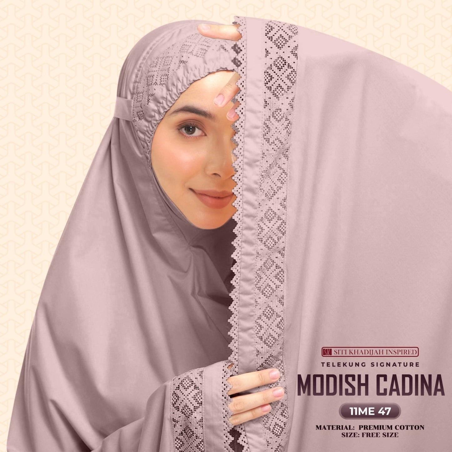Telekung Siti Khadijah Signature Modish Cadina FREE Woven bag (11ME)
