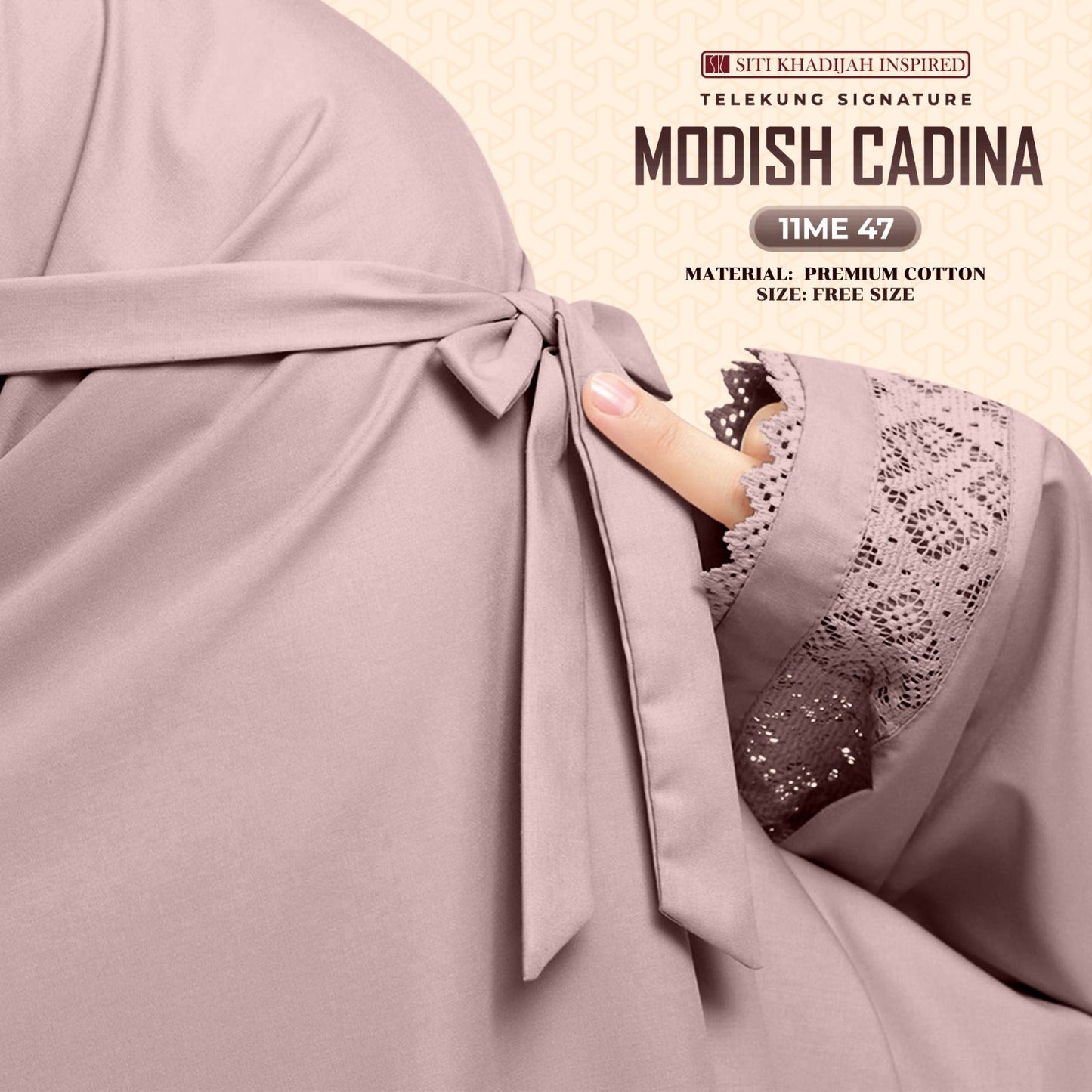 Telekung Siti Khadijah Signature Modish Cadina FREE Woven bag (11ME)