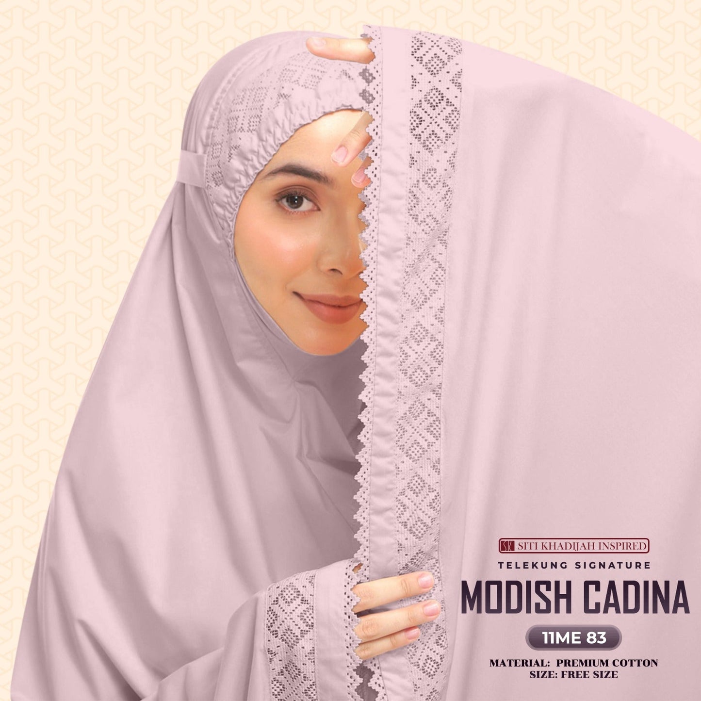 Telekung Siti Khadijah Signature Modish Cadina FREE Woven bag (11ME)
