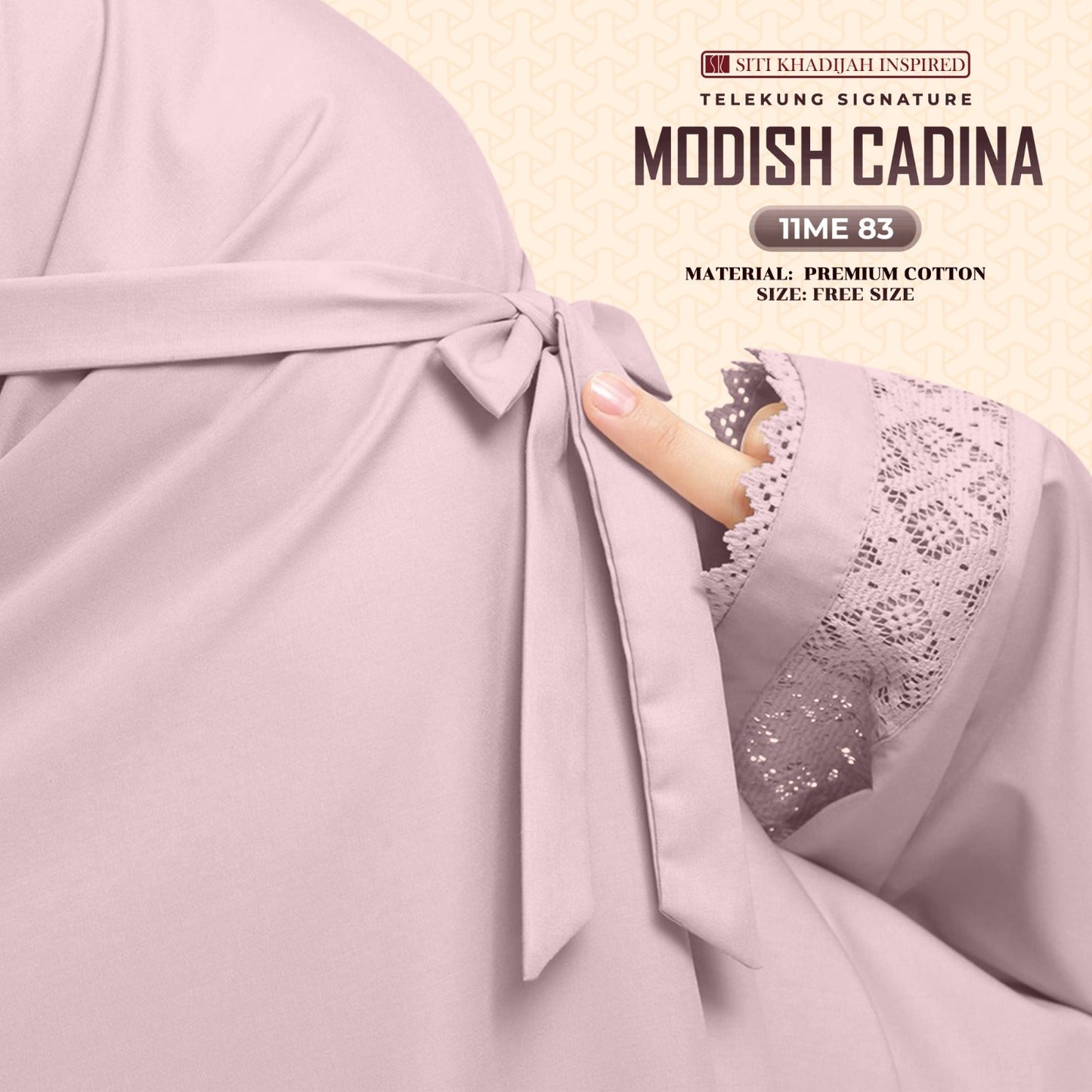 Telekung Siti Khadijah Signature Modish Cadina FREE Woven bag (11ME)