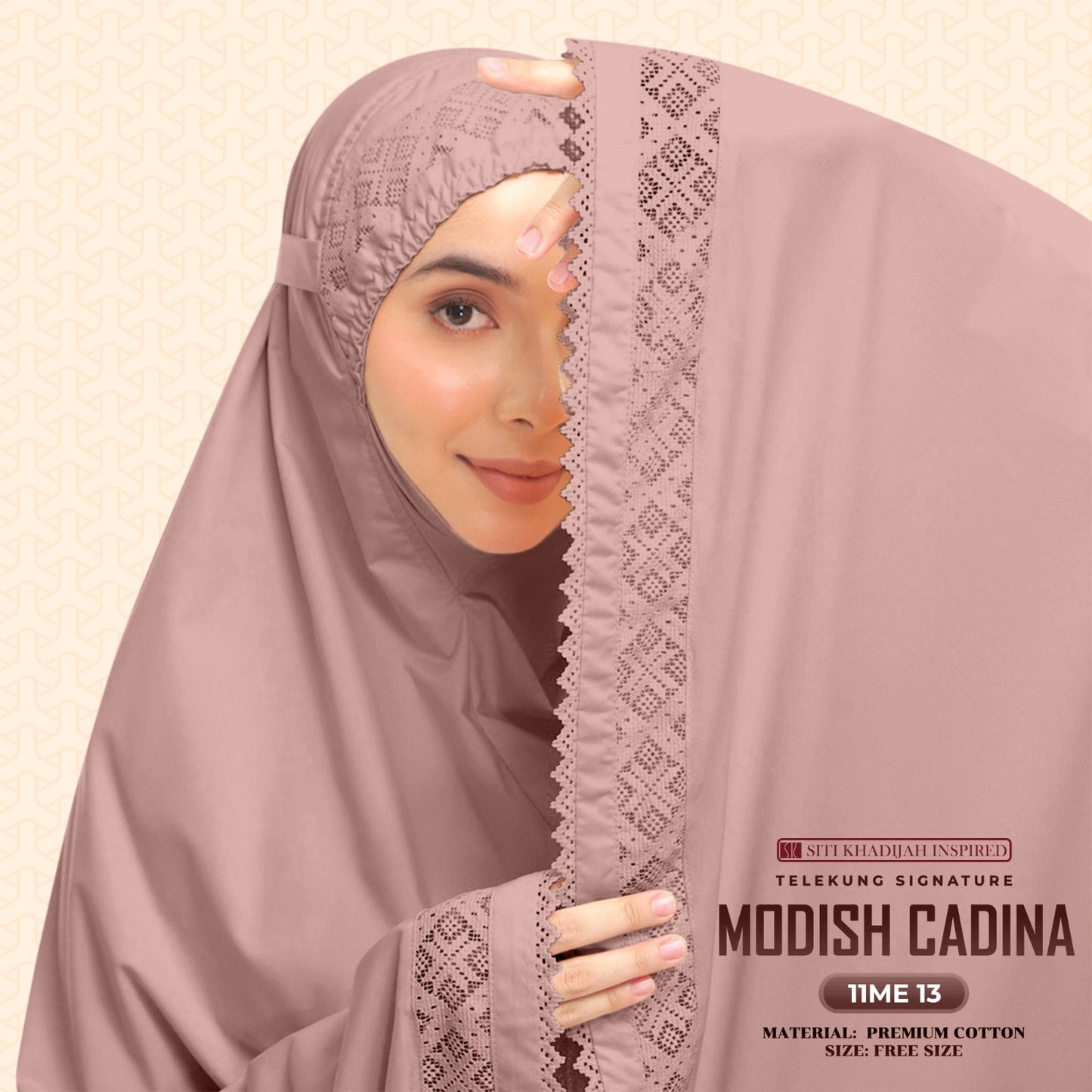 Telekung Siti Khadijah Signature Modish Cadina FREE Woven bag (11ME)