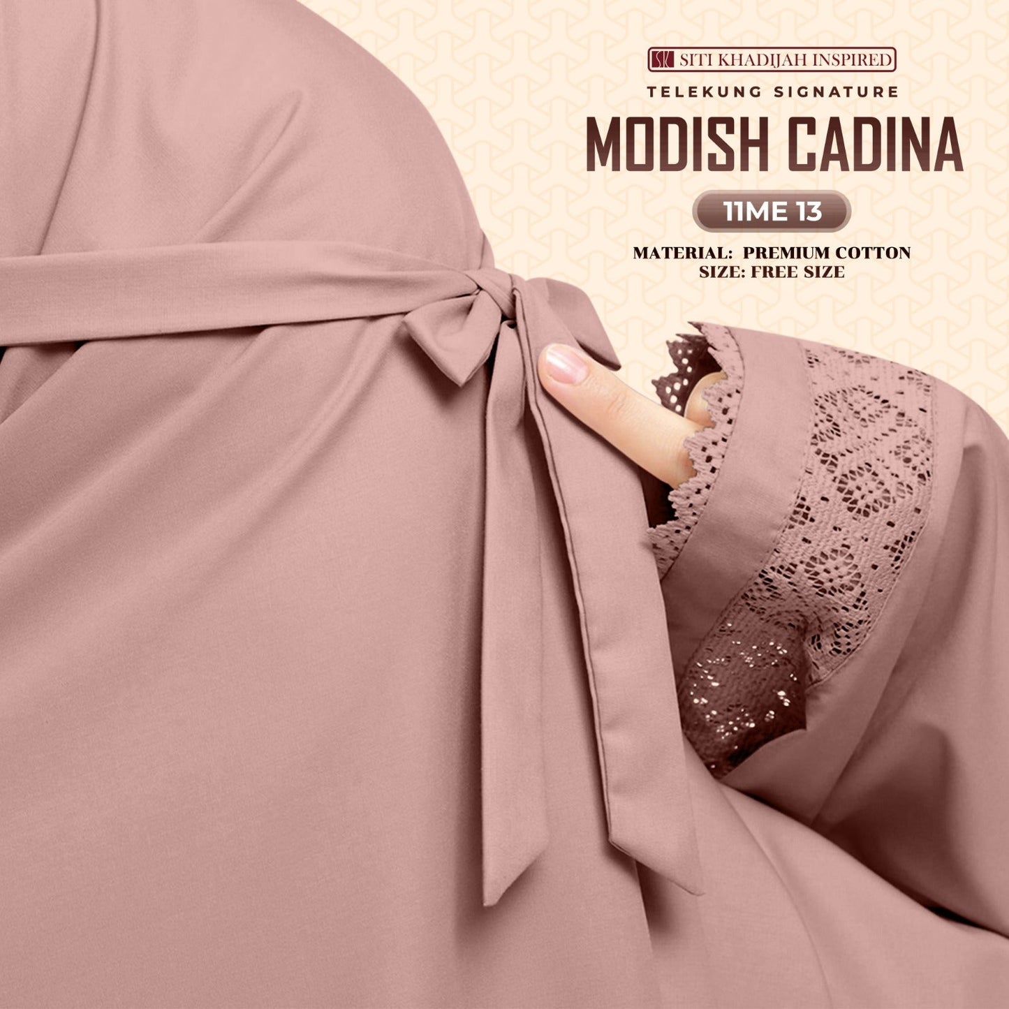 Telekung Siti Khadijah Signature Modish Cadina FREE Woven bag (11ME)