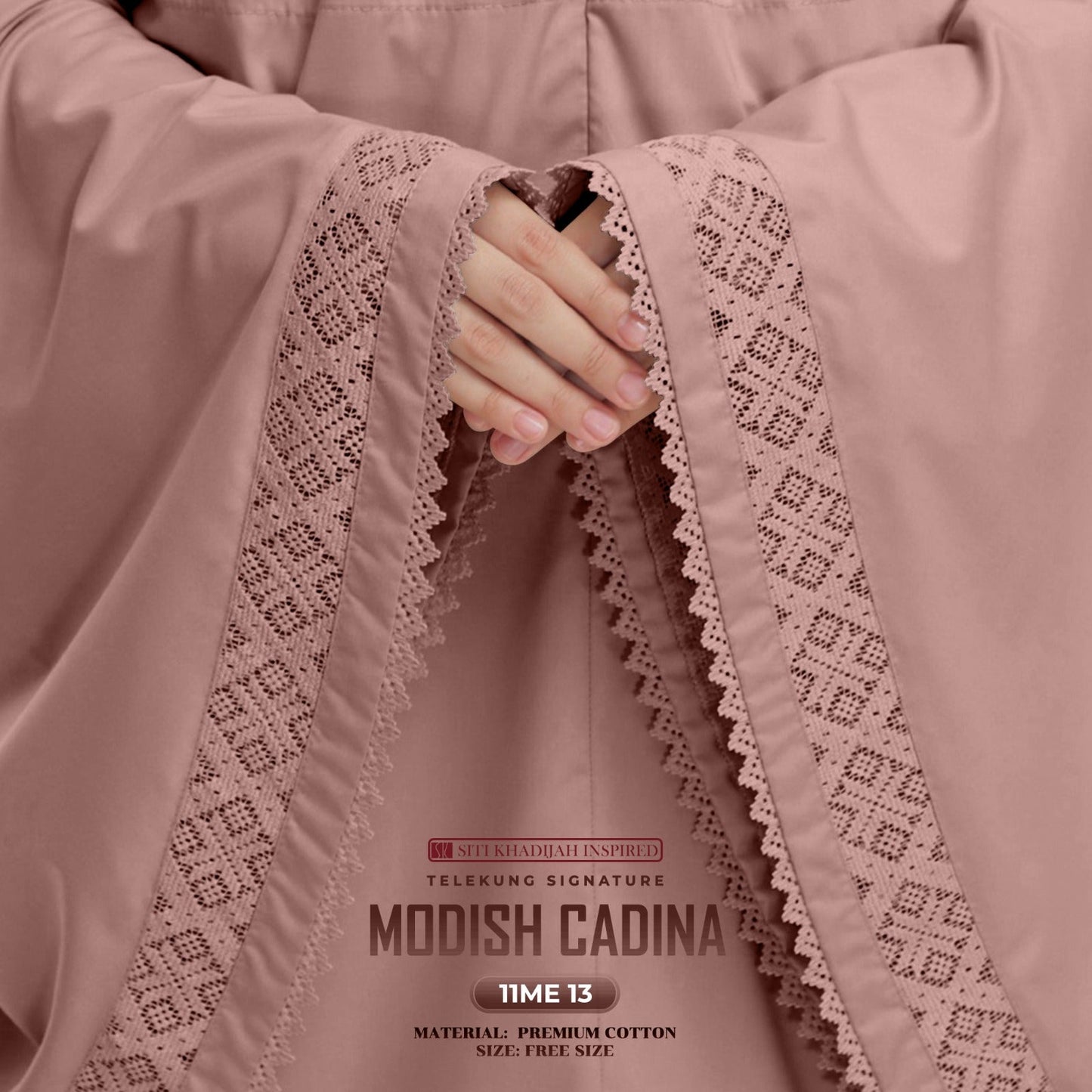 Telekung Siti Khadijah Signature Modish Cadina FREE Woven bag (11ME)
