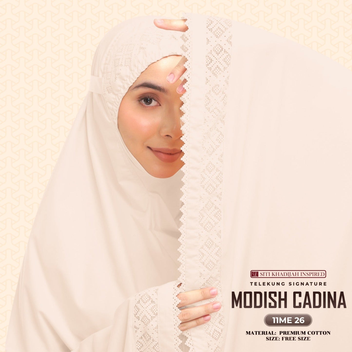 Telekung Siti Khadijah Signature Modish Cadina FREE Woven bag (11ME)