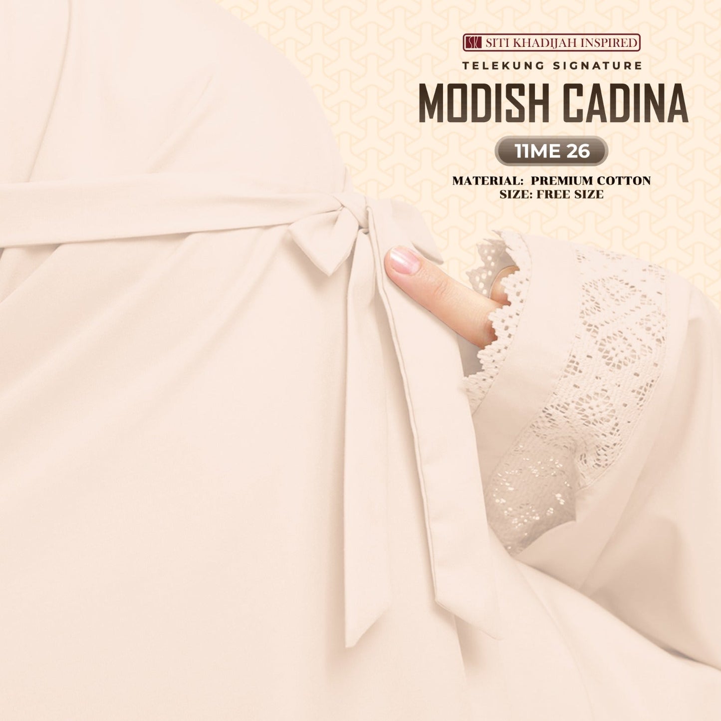 Telekung Siti Khadijah Signature Modish Cadina FREE Woven bag (11ME)