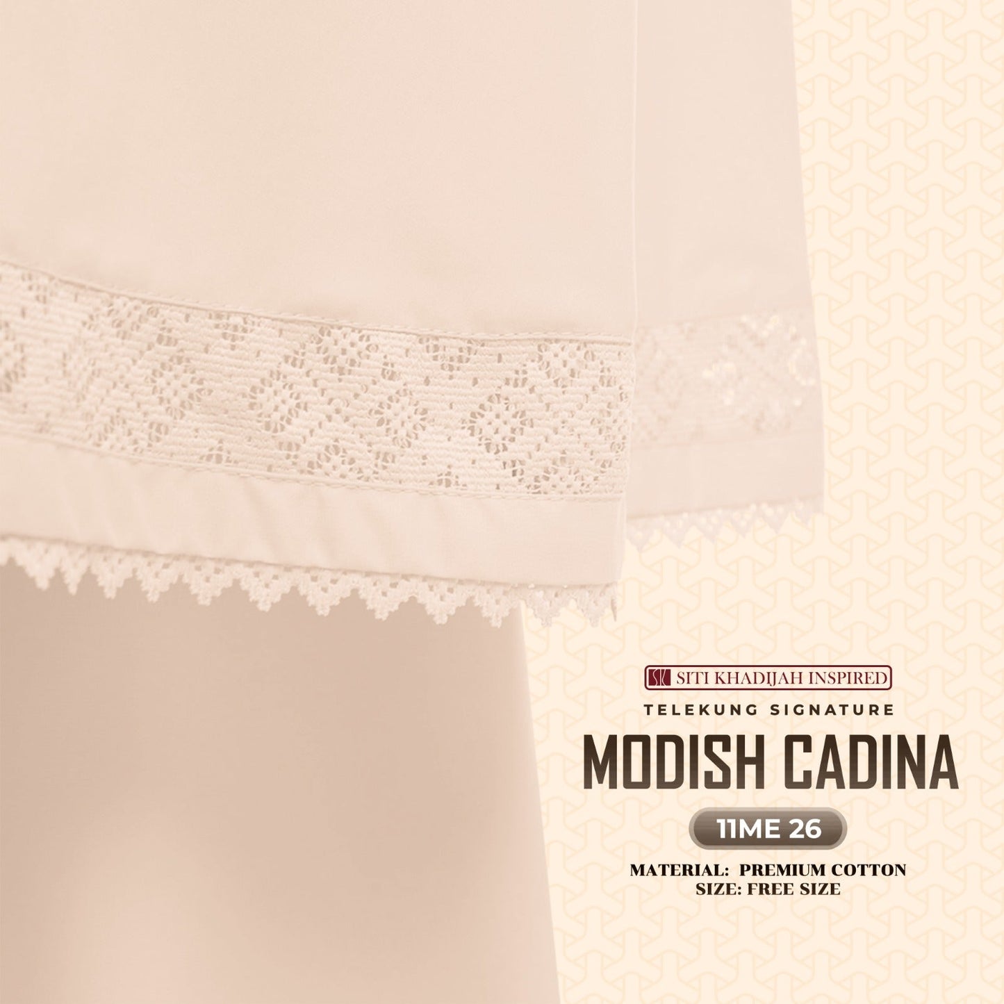 Telekung Siti Khadijah Signature Modish Cadina FREE Woven bag (11ME)