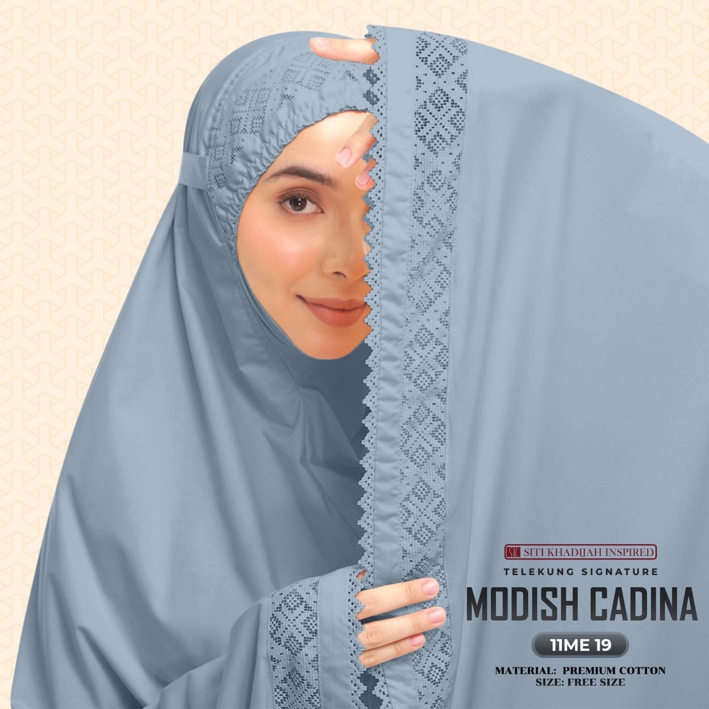 Telekung Siti Khadijah Signature Modish Cadina FREE Woven bag (11ME)