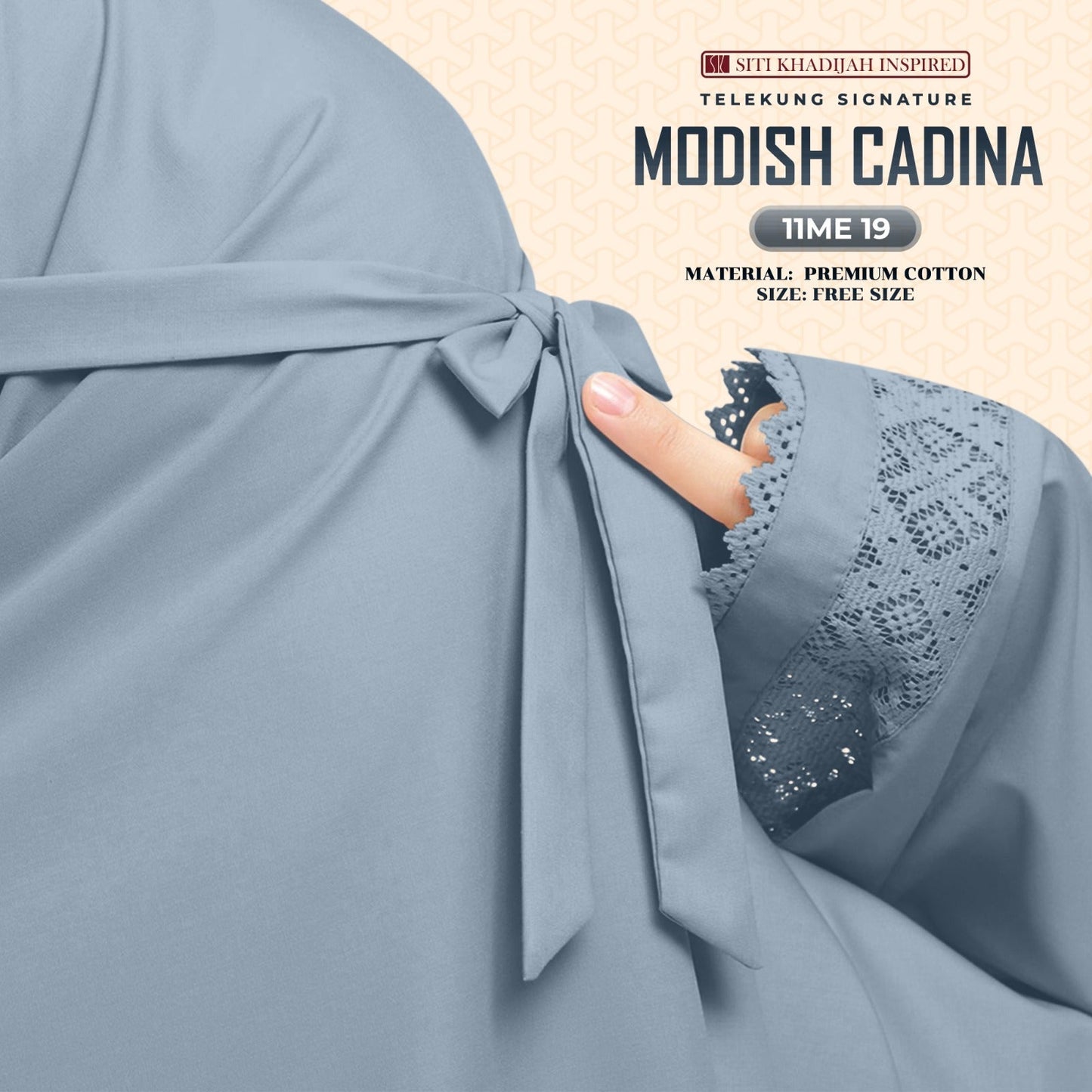 Telekung Siti Khadijah Signature Modish Cadina FREE Woven bag (11ME)