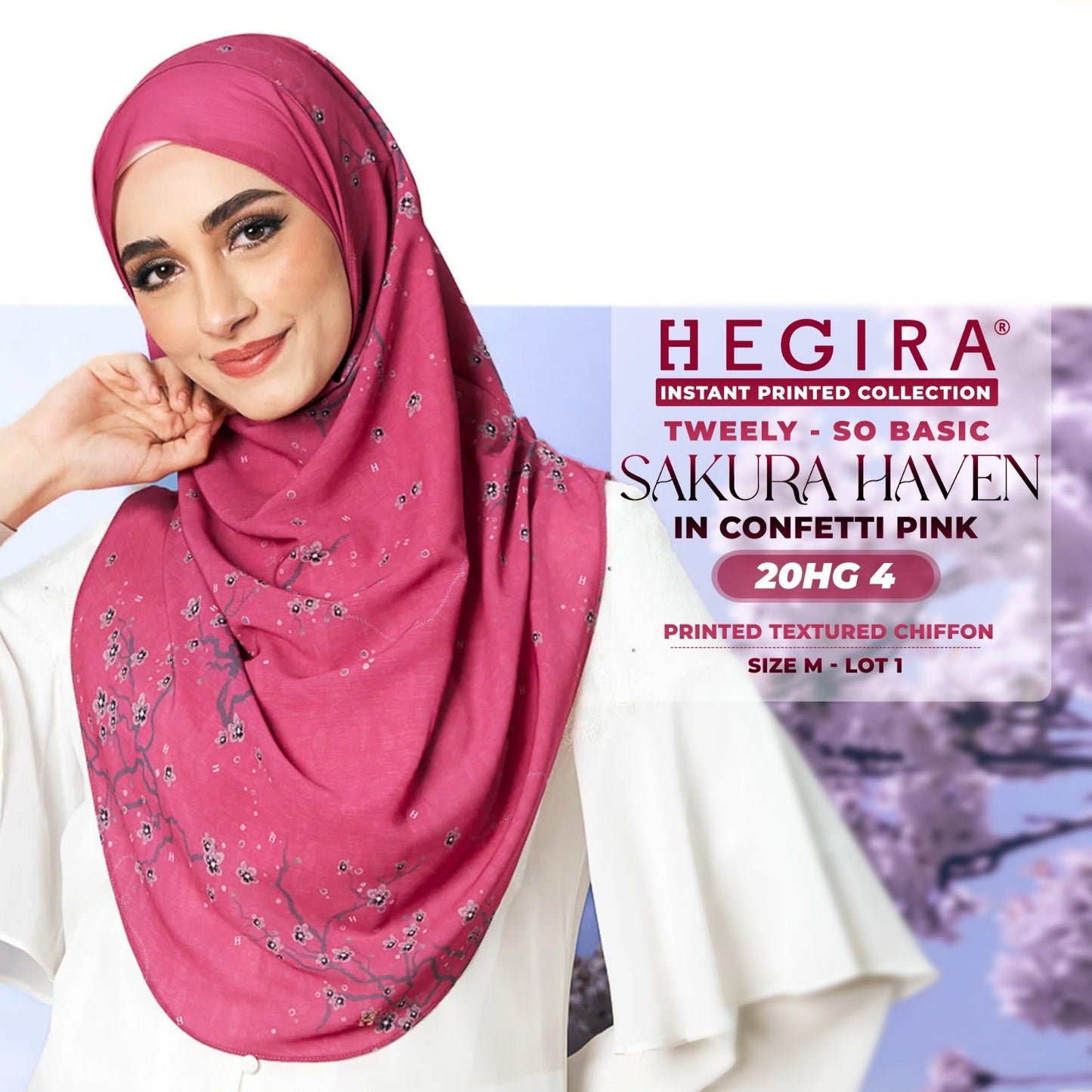 Hegira Hijab Inspired Tweely-So Basic Sakura Haven Collection (20HG)