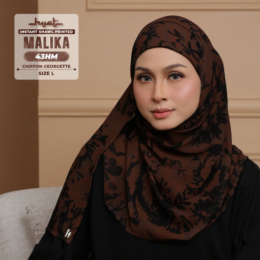 Hyat Hijab Inspired Malika Xclusive &  Instant Shawl Collection (43HX-43HM)