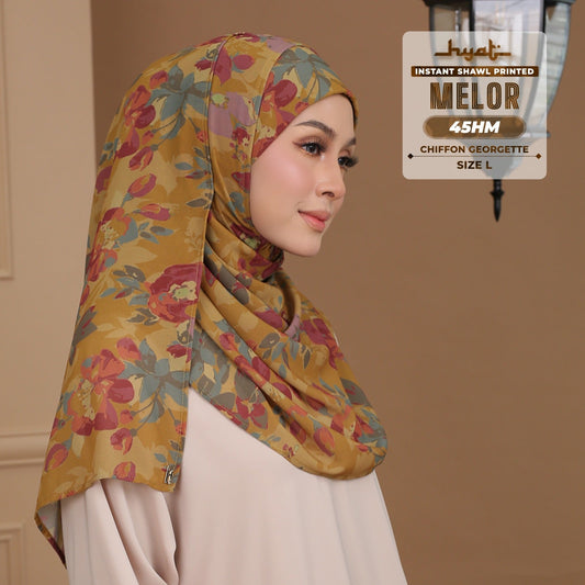 Hyat Hijab Inspired Melor Xclusive &  Instant Shawl Collection (45HX-45HM)
