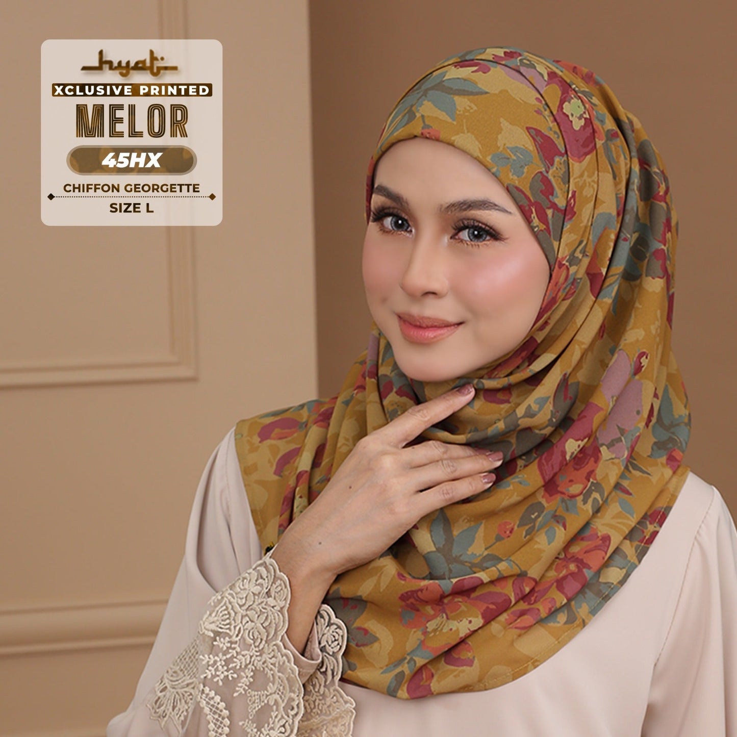Hyat Hijab Inspired Melor Xclusive &  Instant Shawl Collection (45HX-45HM)