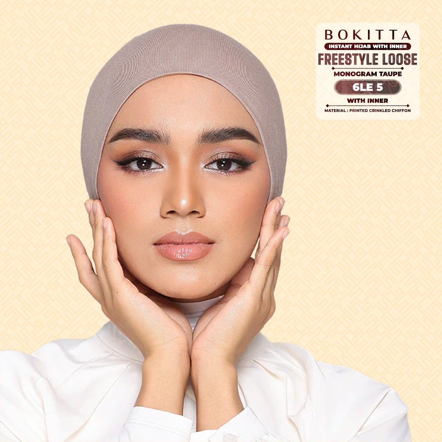 Bokitta Inspired Monogram 2 In Taupe Collection - Free Box