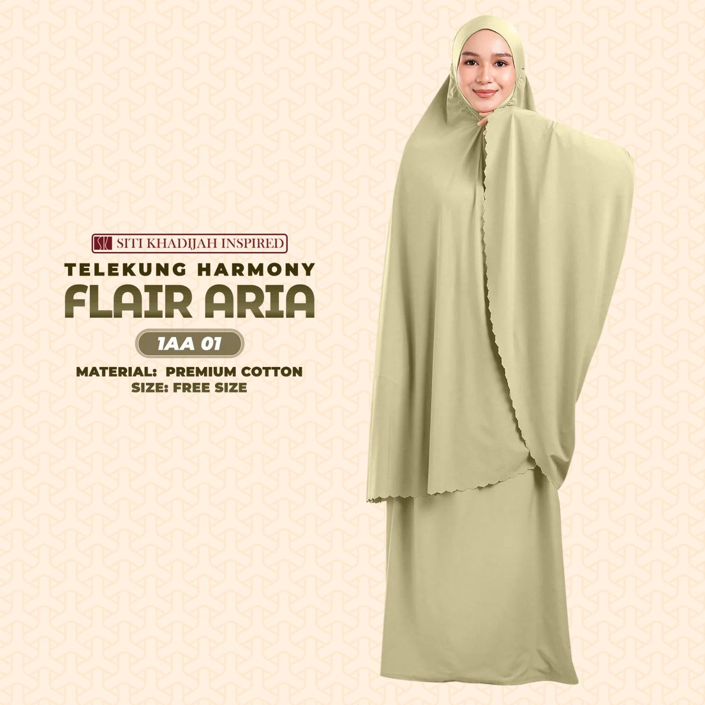 Telekung Siti Khadijah Inspired Harmoni Flair Aria Collection-Free Woven Bag (1AA)