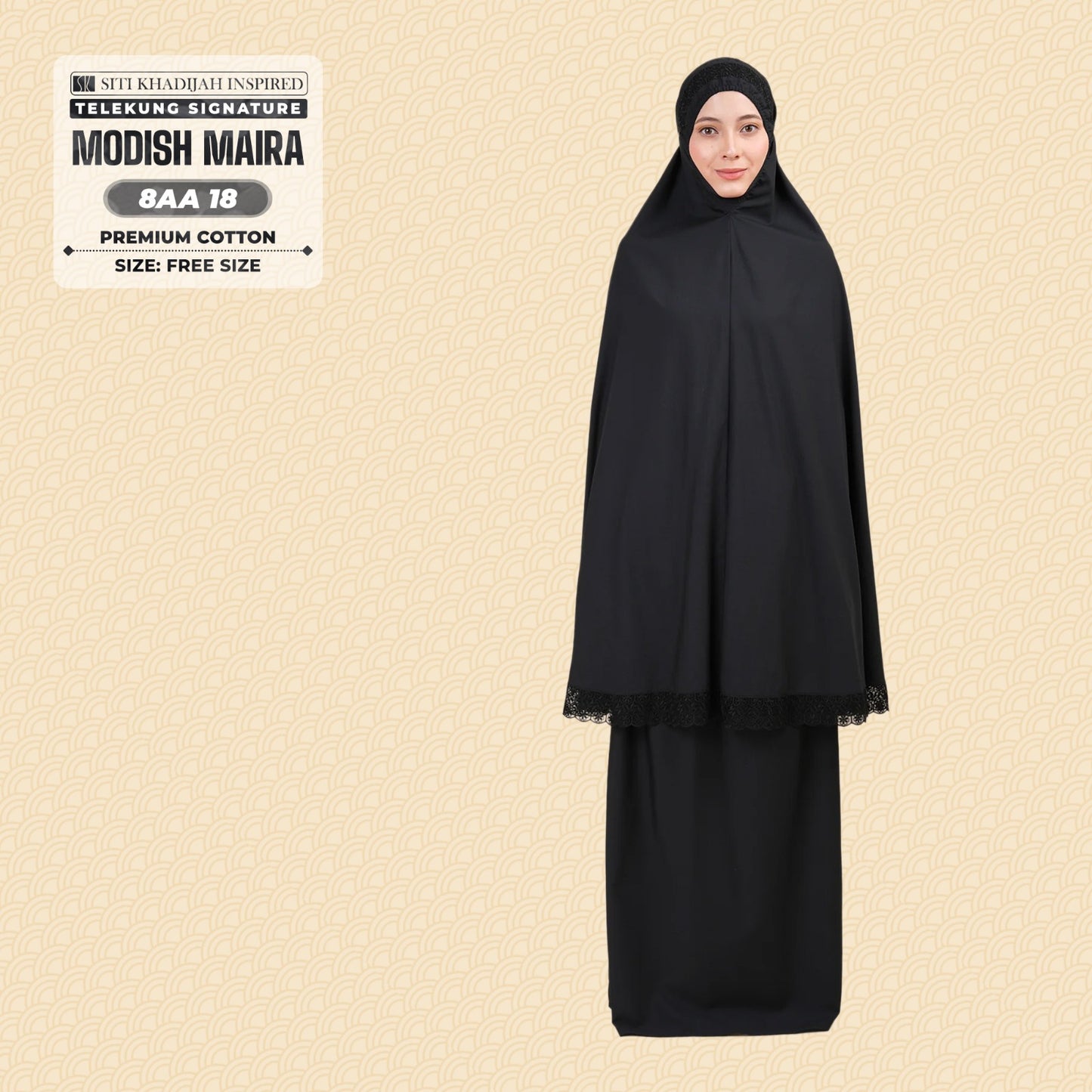 Siti Khadijah Inspired Telekung Modish Maira Collection - Free Woven Bag (8AA)