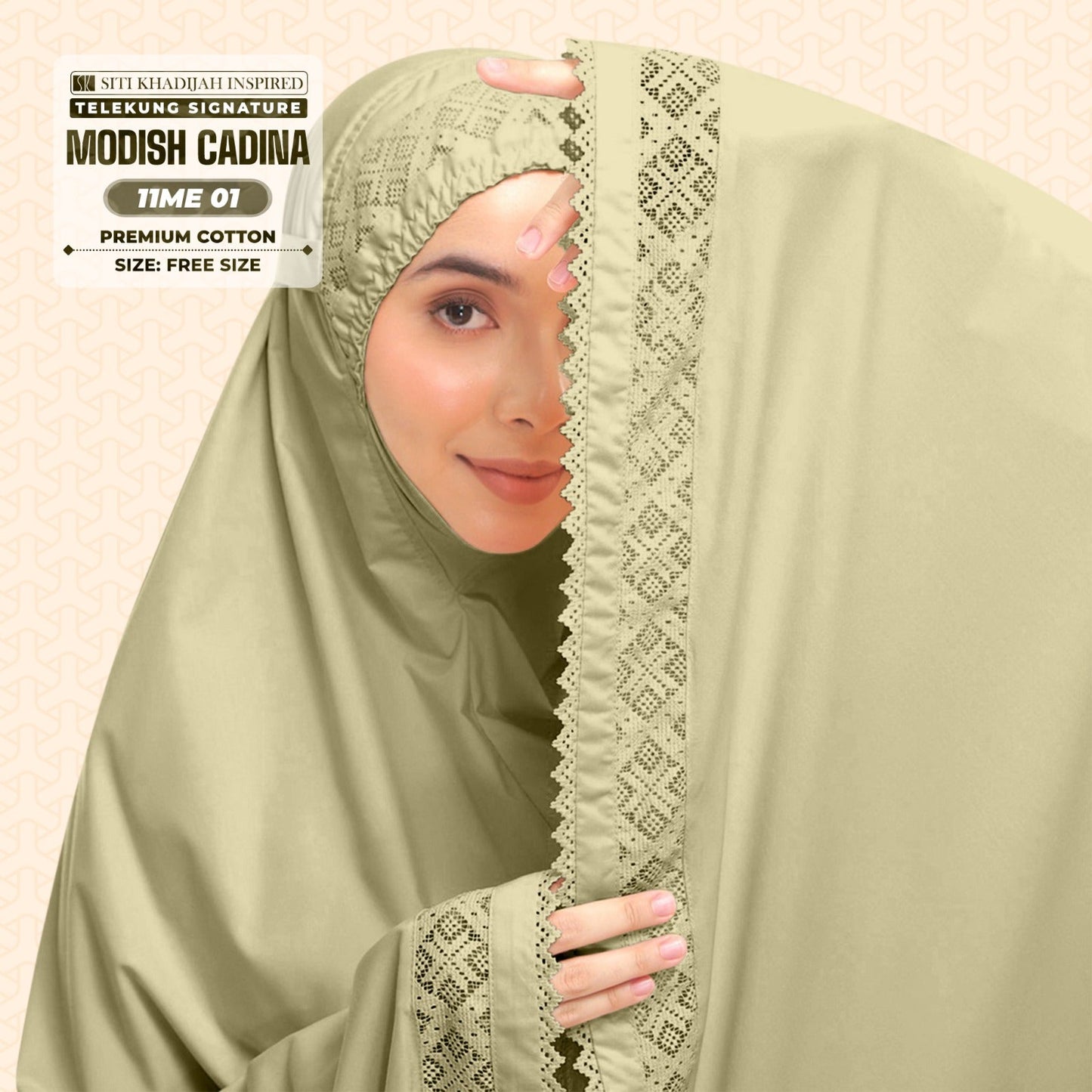 Telekung Siti Khadijah Signature Modish Cadina FREE Woven bag (11ME)
