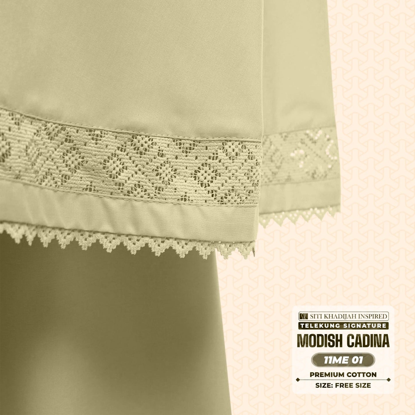 Telekung Siti Khadijah Signature Modish Cadina FREE Woven bag (11ME)