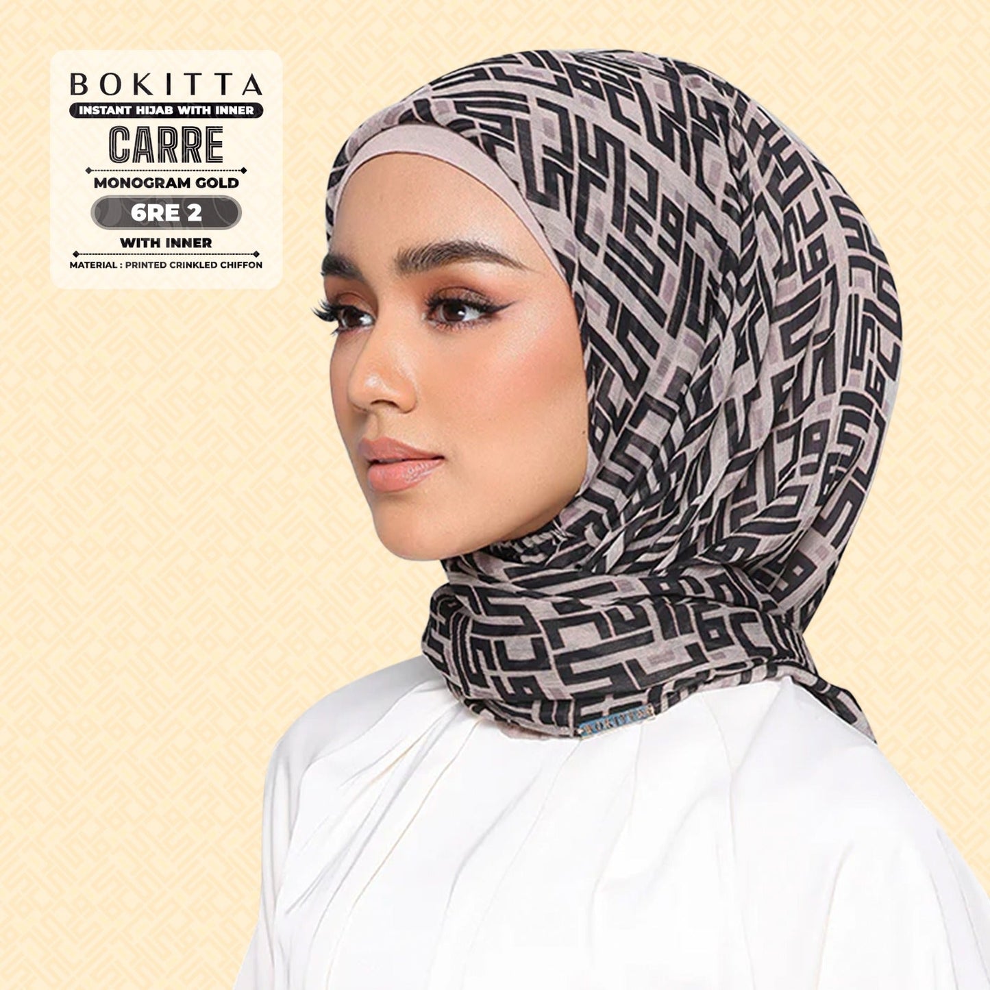Bokitta Inspired Monogram 2 In Gold Collection - Free Box