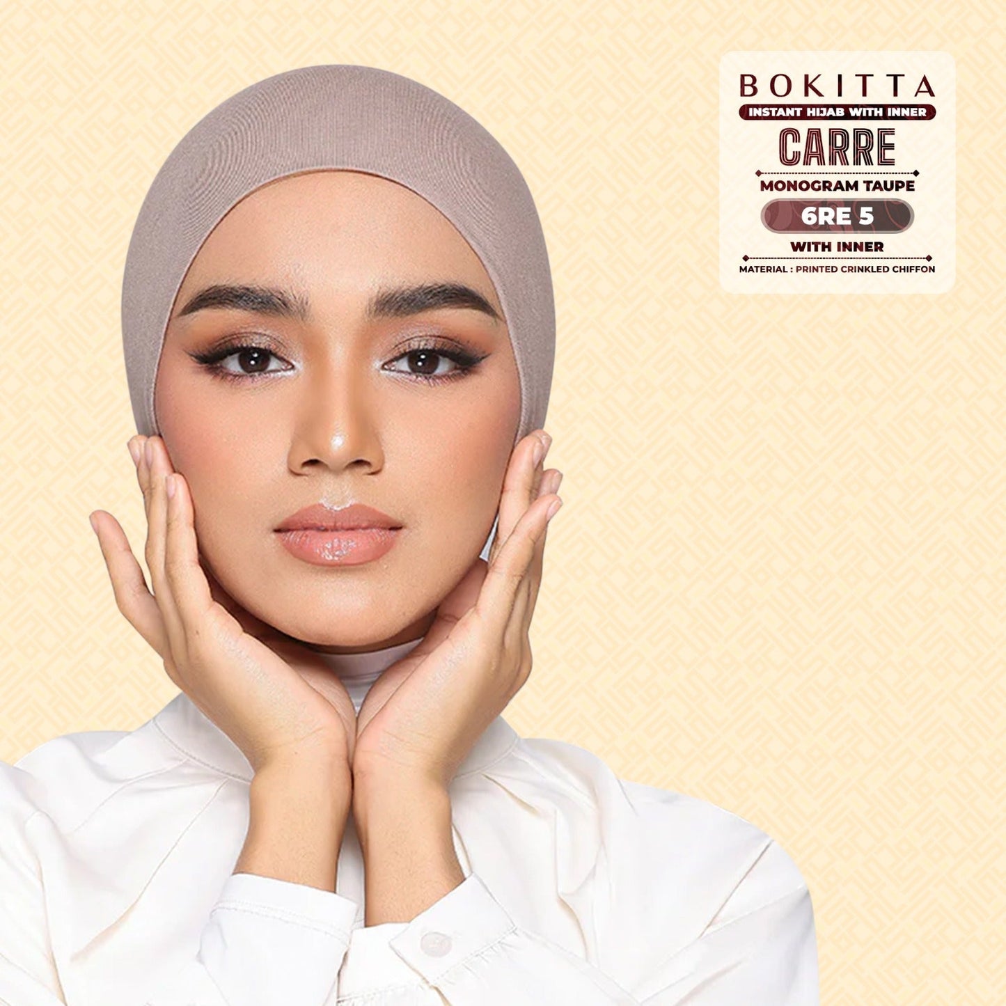 Bokitta Inspired Monogram 2 In Taupe Collection - Free Box