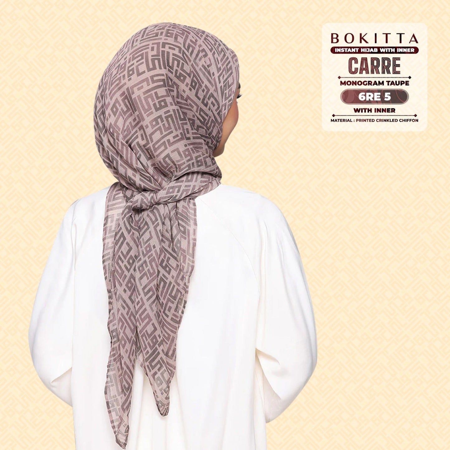 Bokitta Inspired Monogram 2 In Taupe Collection - Free Box