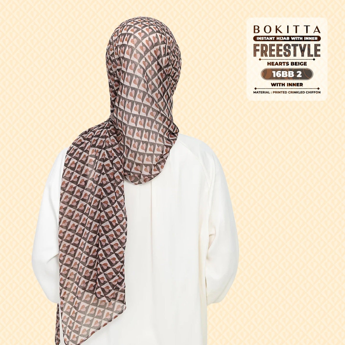 Bokitta Inspired Hearts Beige Collection - Free Box (16BB2)