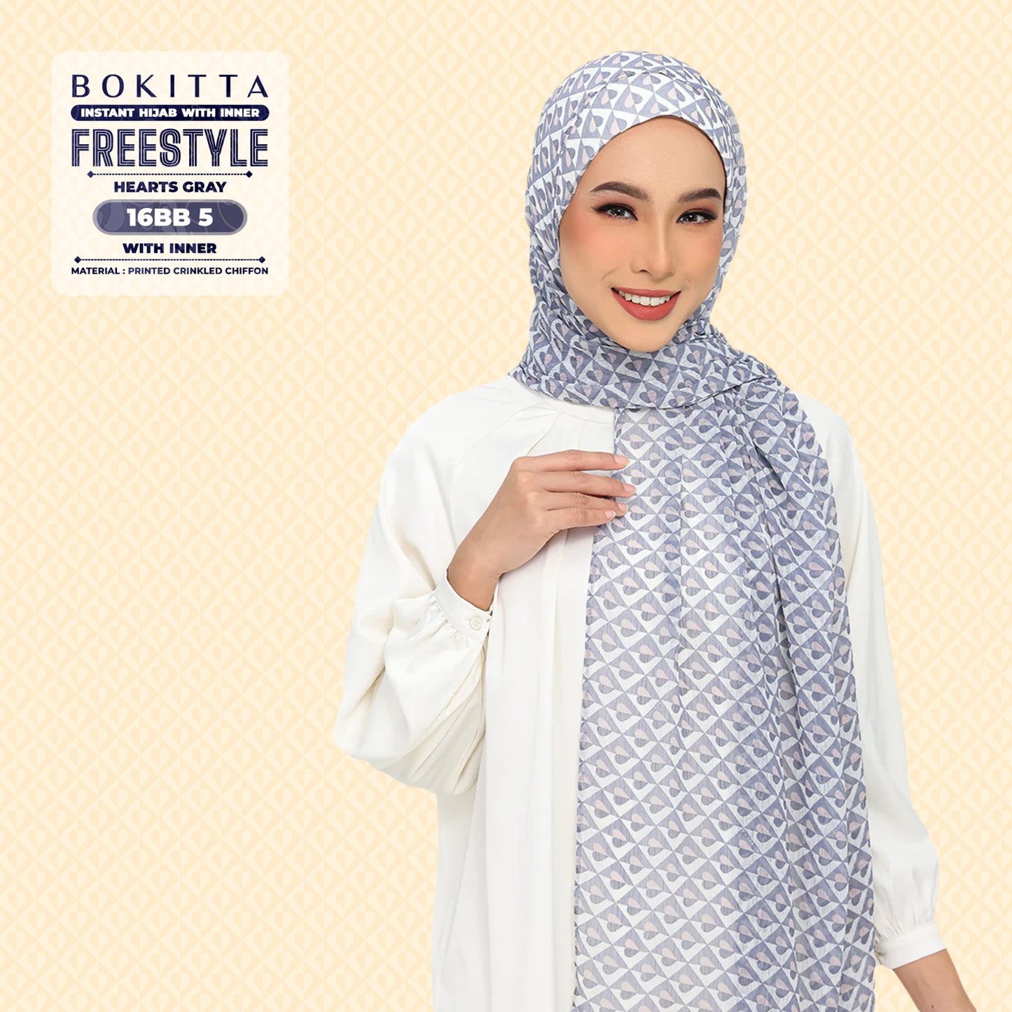 Bokitta Inspired Hearts Gray Collection - Free Box (16BB5)