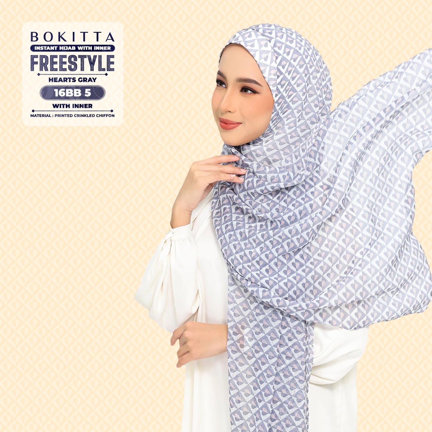 Bokitta Inspired Hearts Gray Collection - Free Box (16BB5)