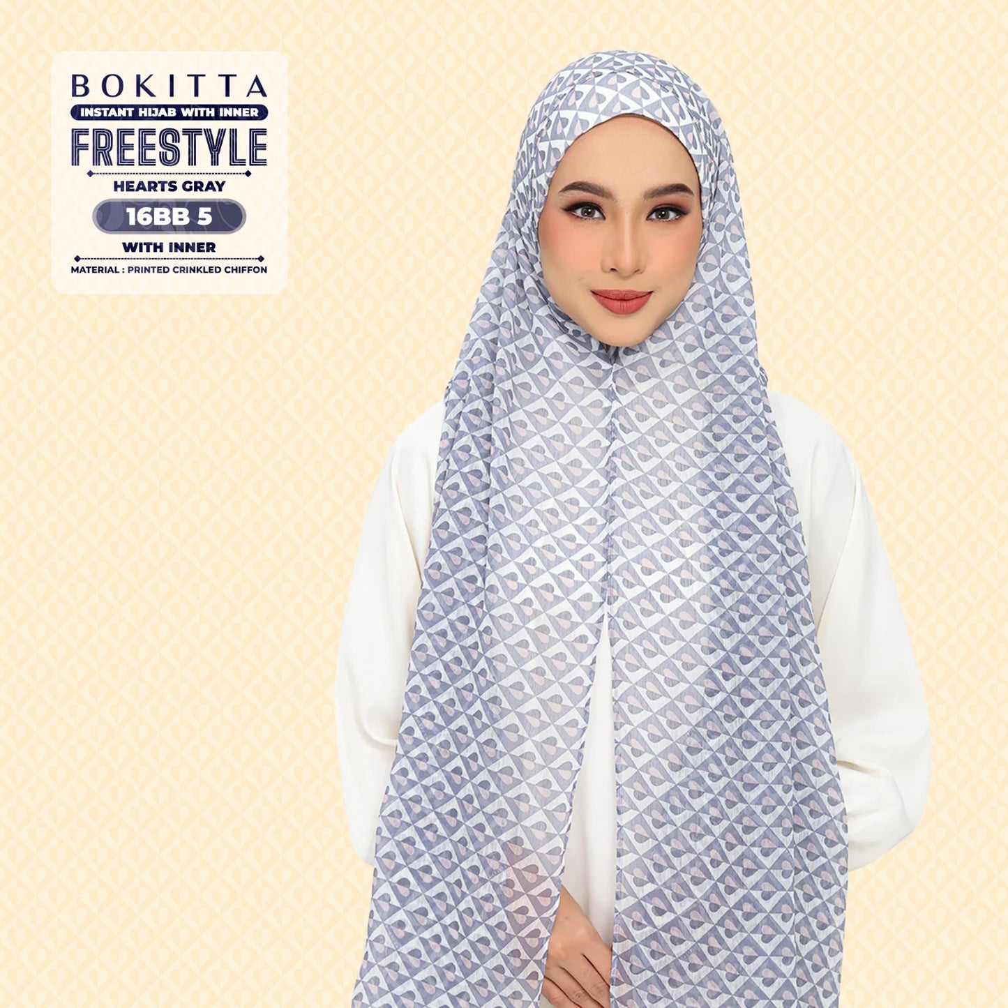 Bokitta Inspired Hearts Gray Collection - Free Box (16BB5)