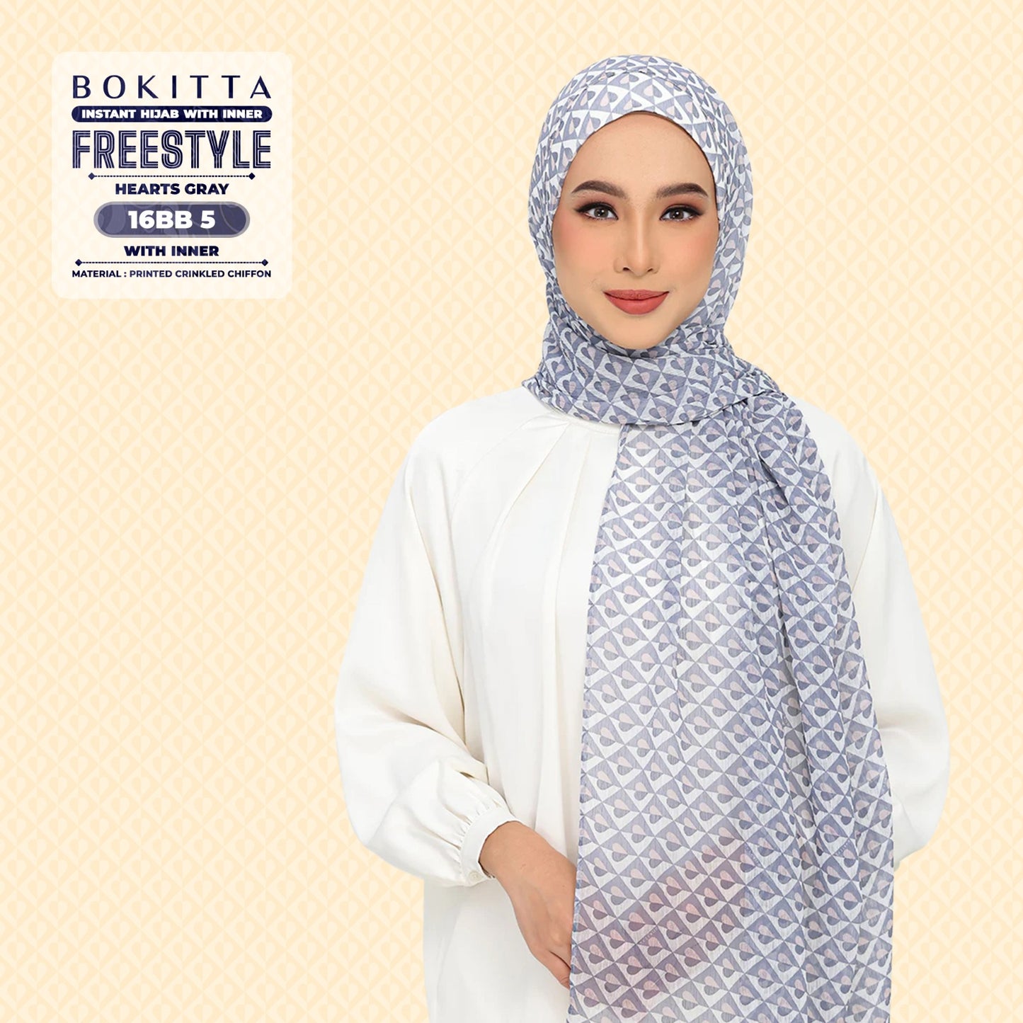 Bokitta Inspired Hearts Gray Collection - Free Box (16BB5)