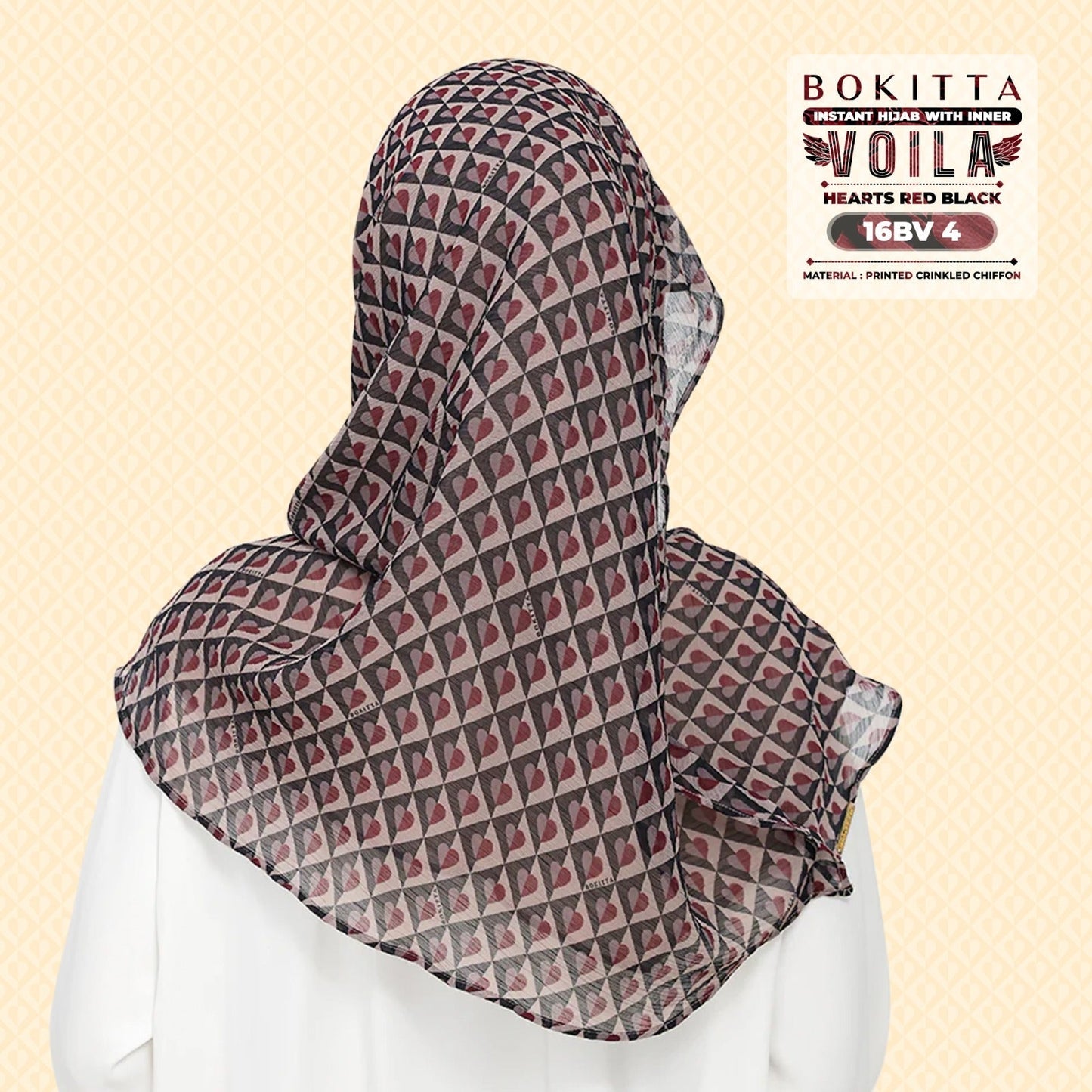 Bokitta Inspired Hearts Red Black Collection - Free Box (16BB4)