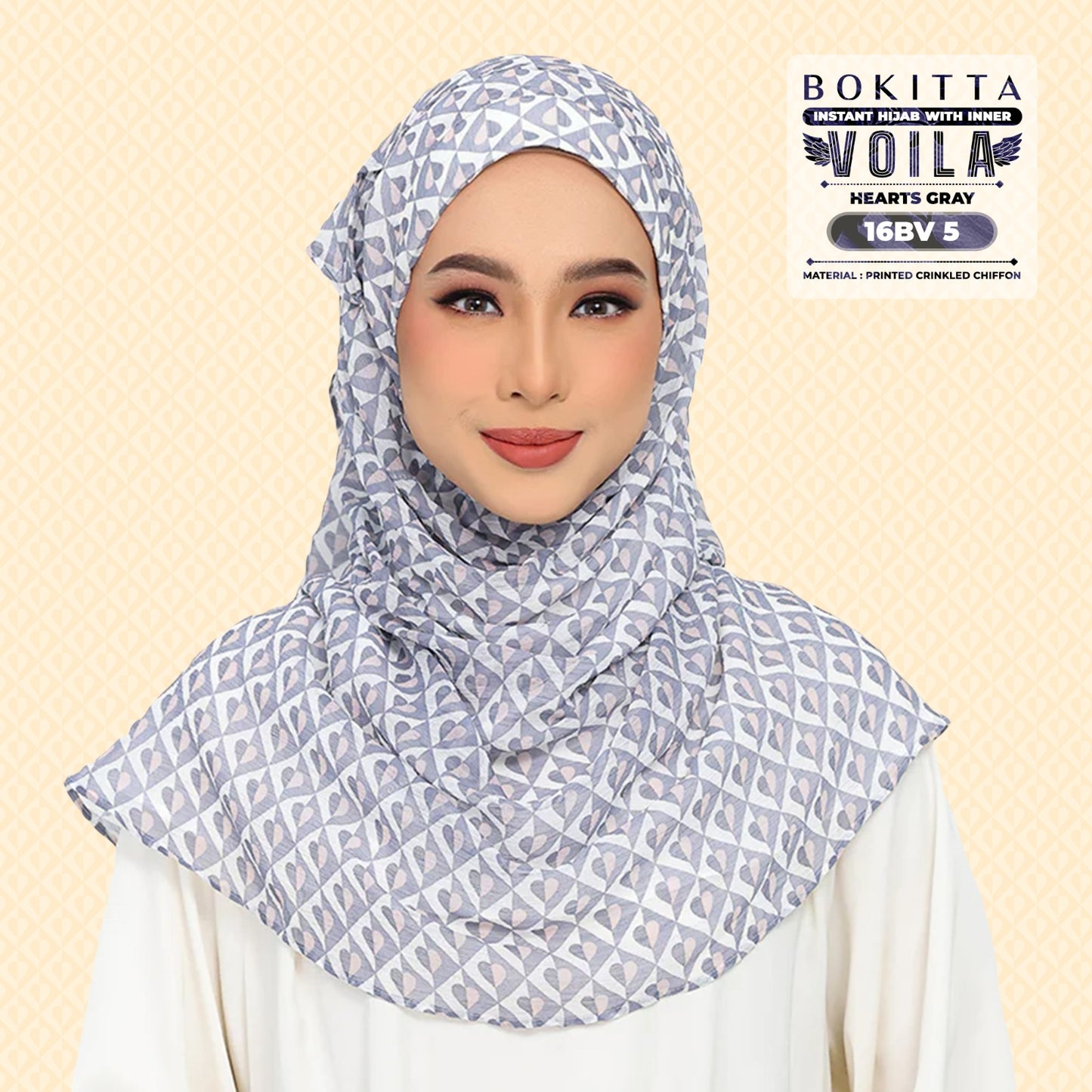 Bokitta Inspired Hearts Gray Collection - Free Box (16BB5)