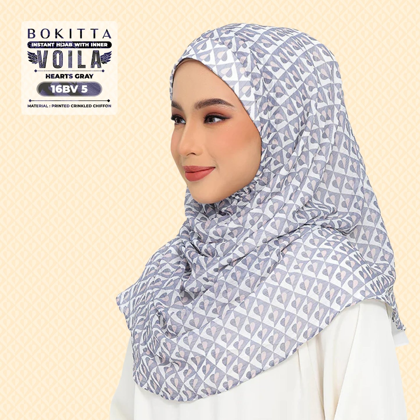 Bokitta Inspired Hearts Gray Collection - Free Box (16BB5)