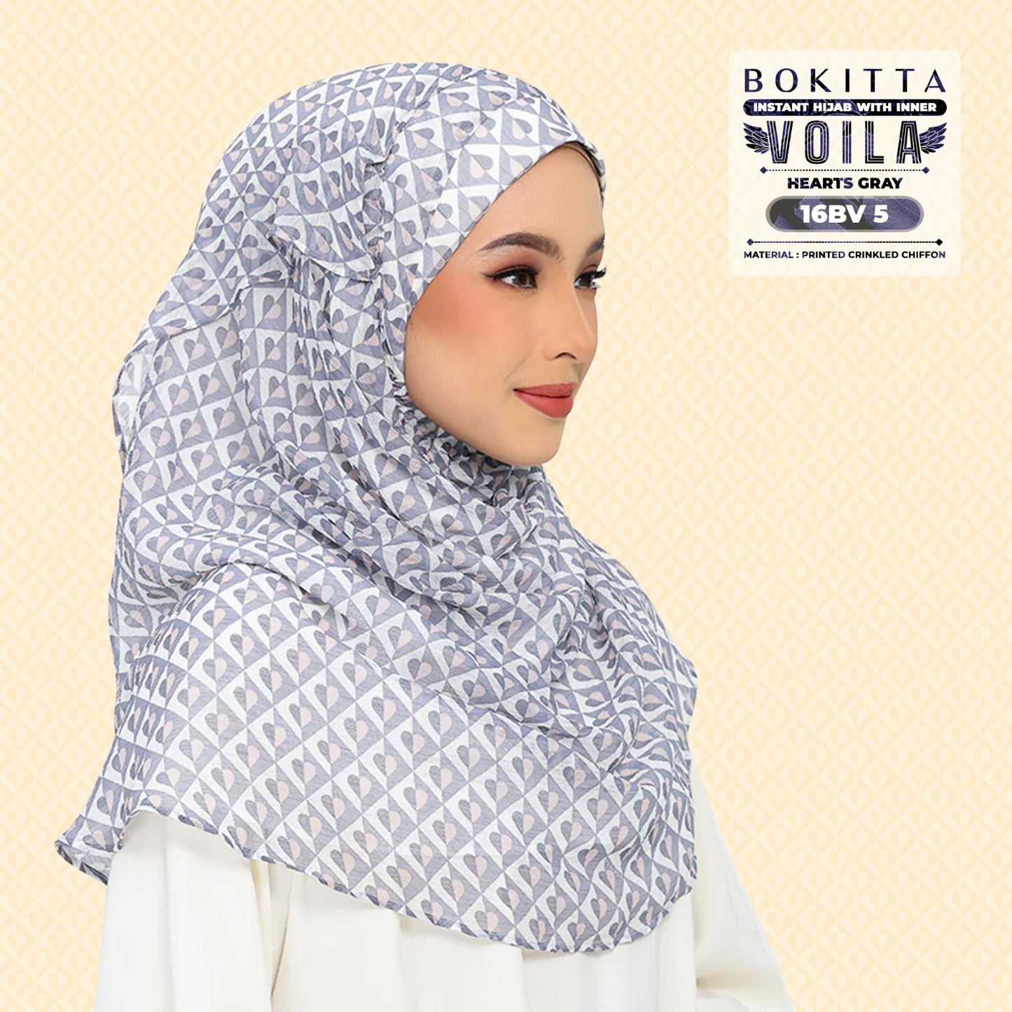 Bokitta Inspired Hearts Gray Collection - Free Box (16BB5)