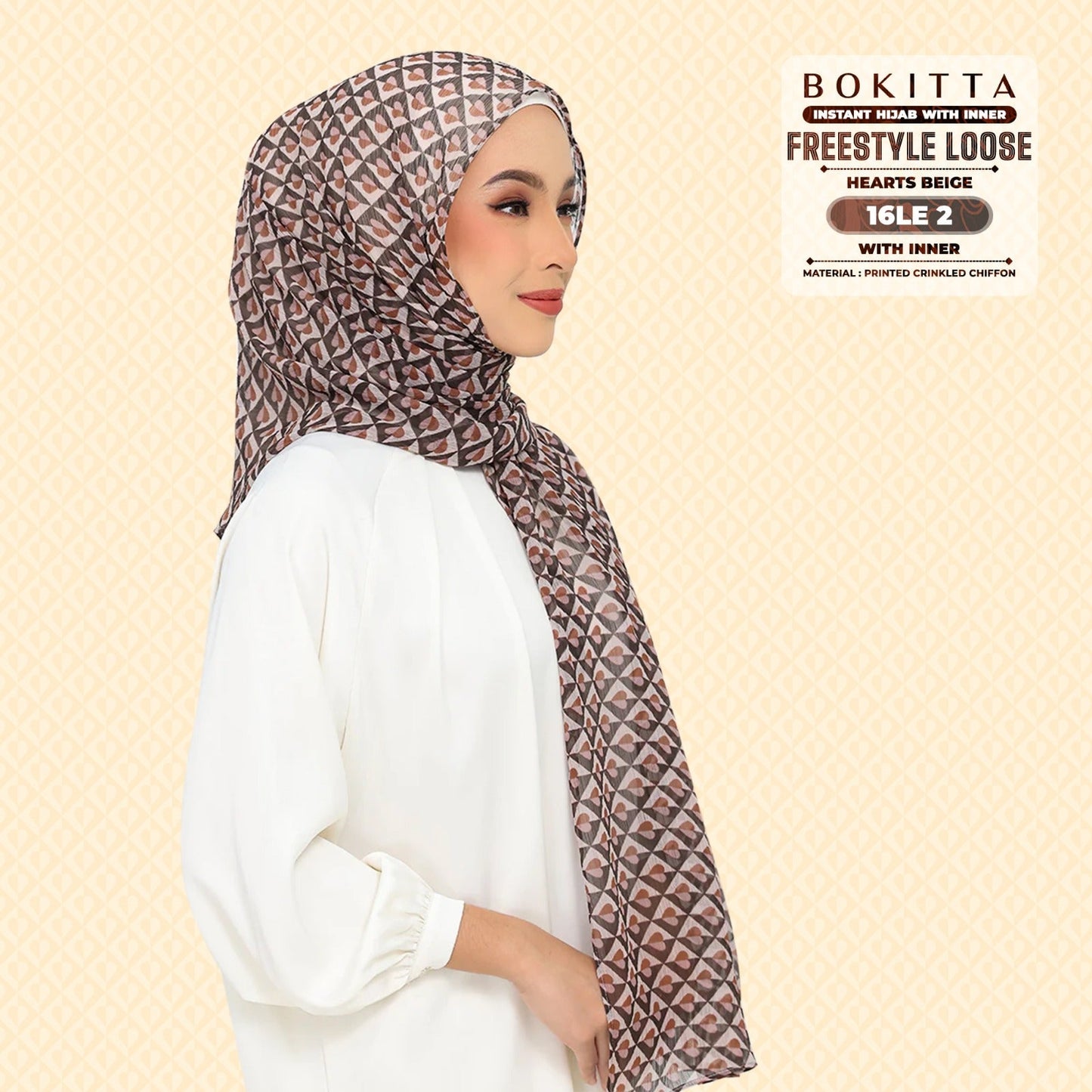 Bokitta Inspired Hearts Beige Collection - Free Box (16BB2)