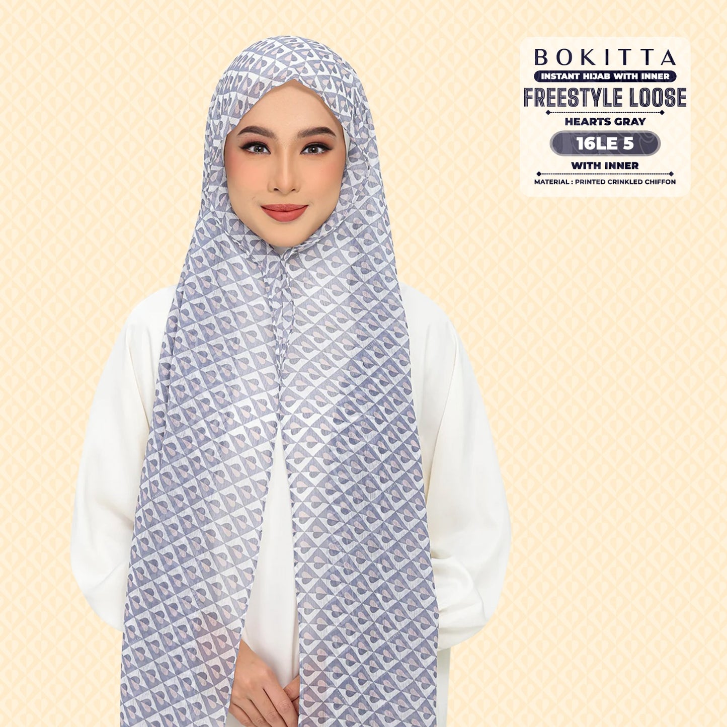 Bokitta Inspired Hearts Gray Collection - Free Box (16BB5)