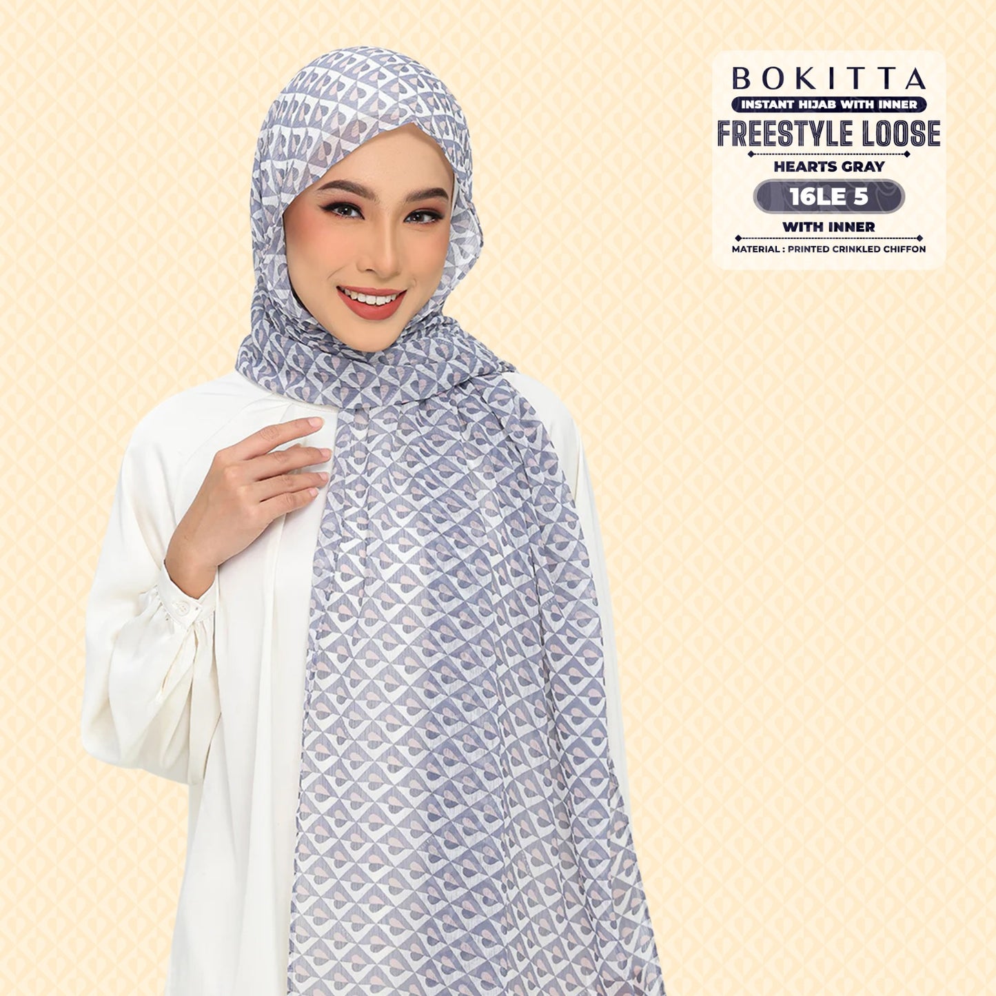 Bokitta Inspired Hearts Gray Collection - Free Box (16BB5)