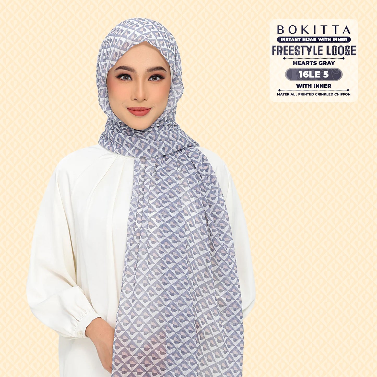 Bokitta Inspired Hearts Gray Collection - Free Box (16BB5)