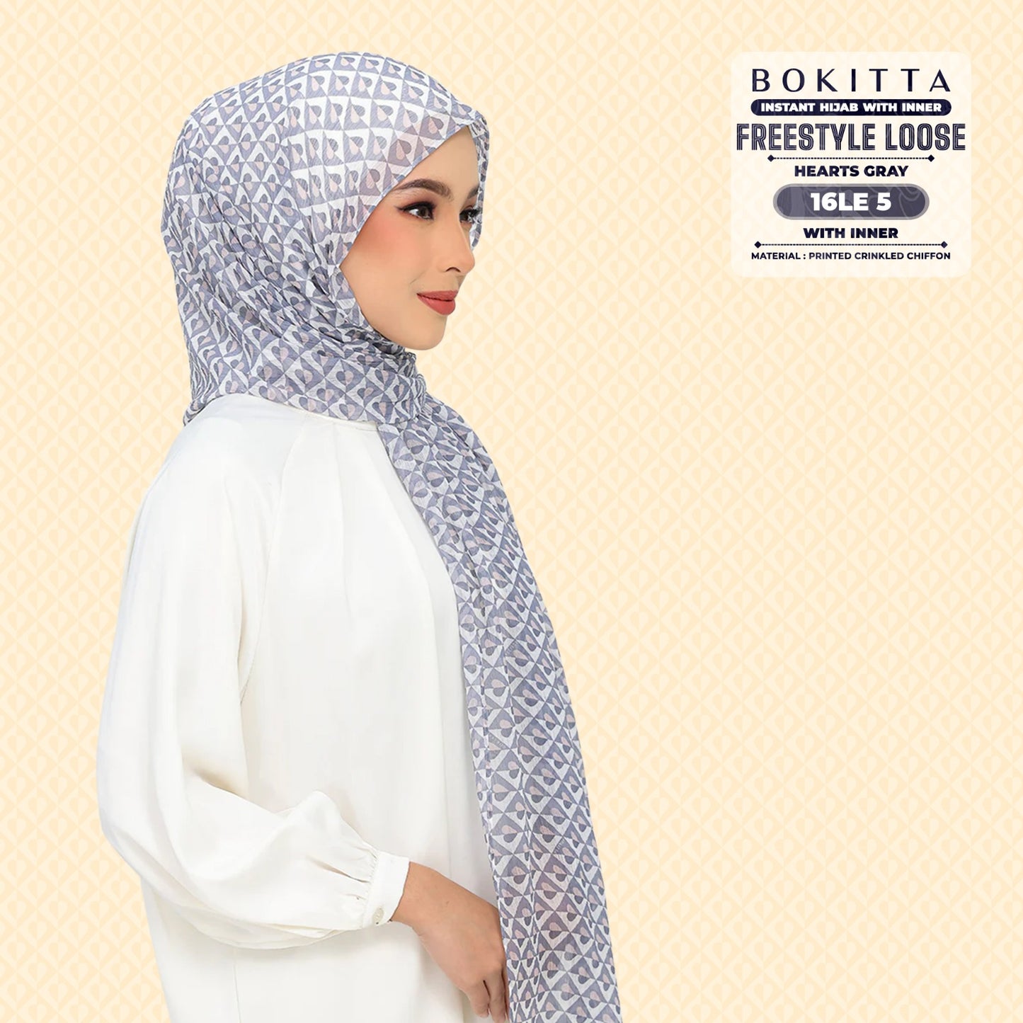 Bokitta Inspired Hearts Gray Collection - Free Box (16BB5)
