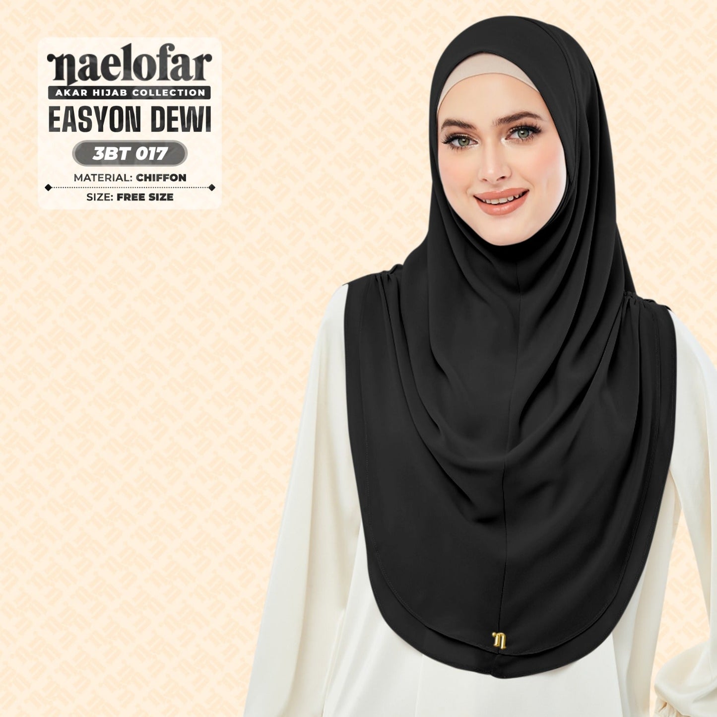 Naelofar Inspired Easyon Dewi Instant Plain Collection (3BT)