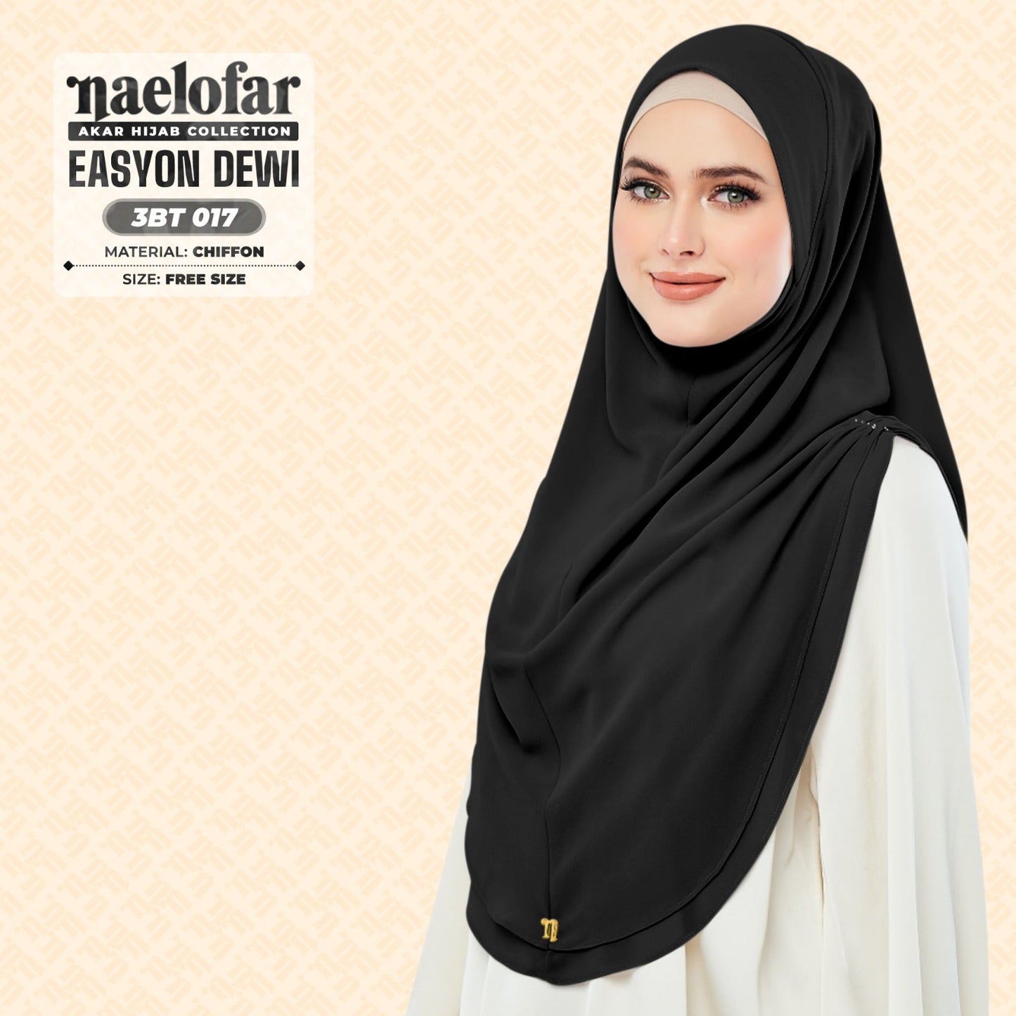 Naelofar Inspired Easyon Dewi Instant Plain Collection (3BT)