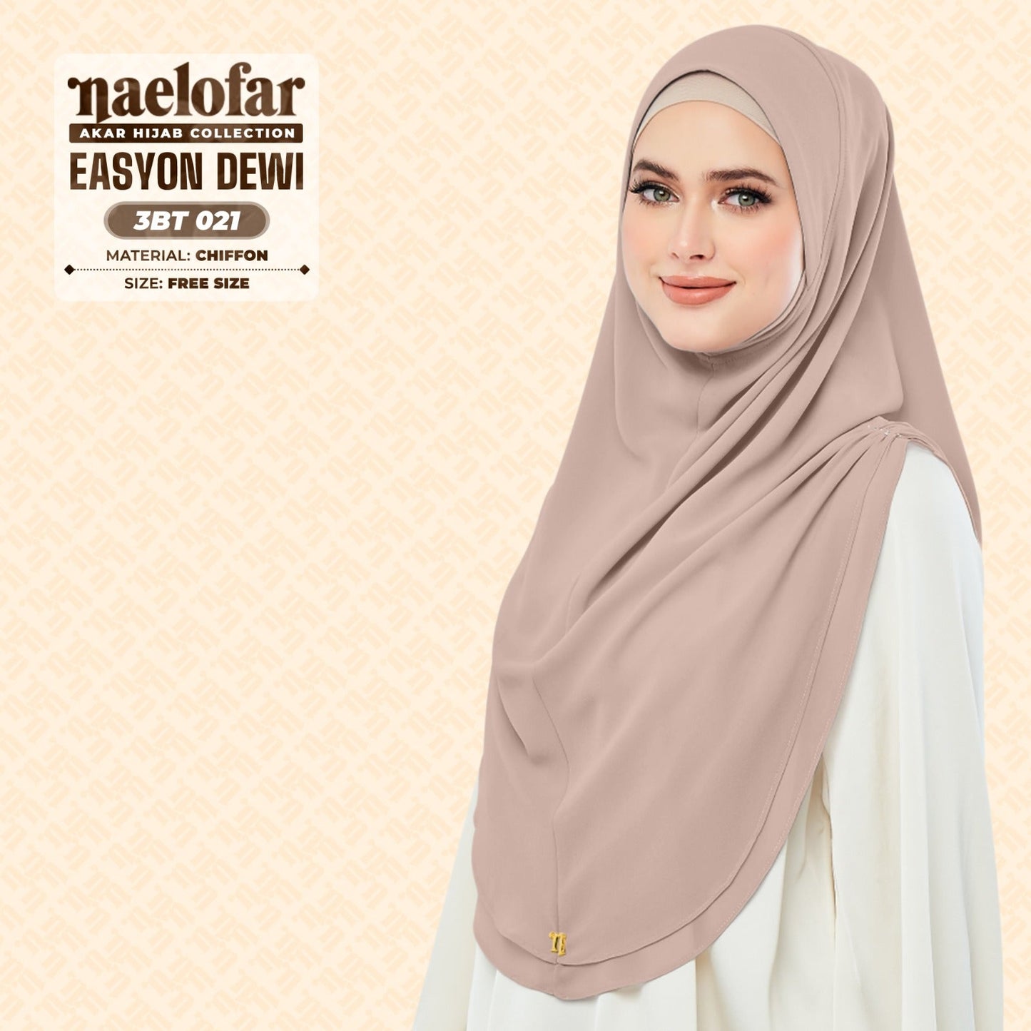 Naelofar Inspired Easyon Dewi Instant Plain Collection (3BT)